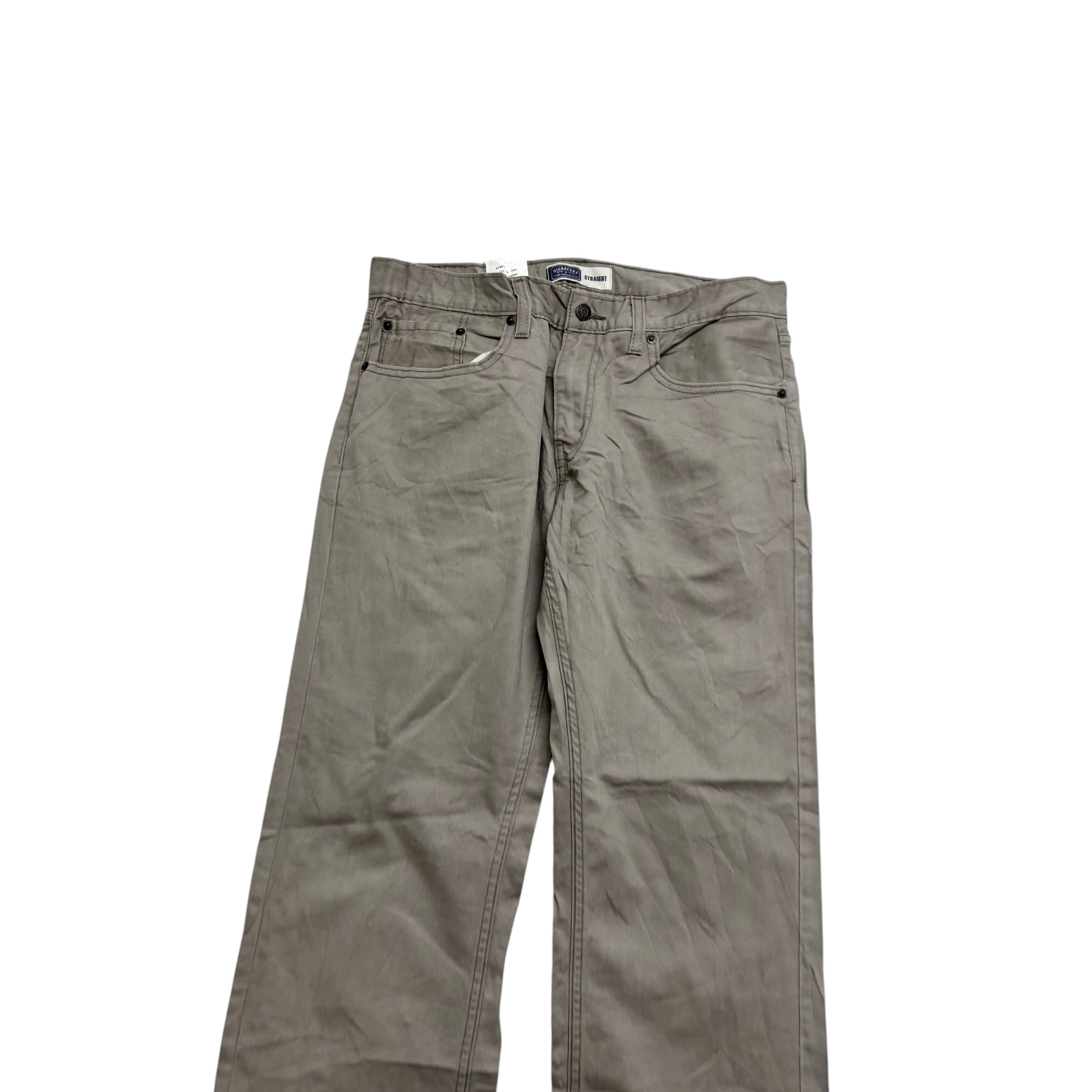 Levis Signature Trousers W32 L30 Mens Grey Relaxed Straight Fit Vintage (E)