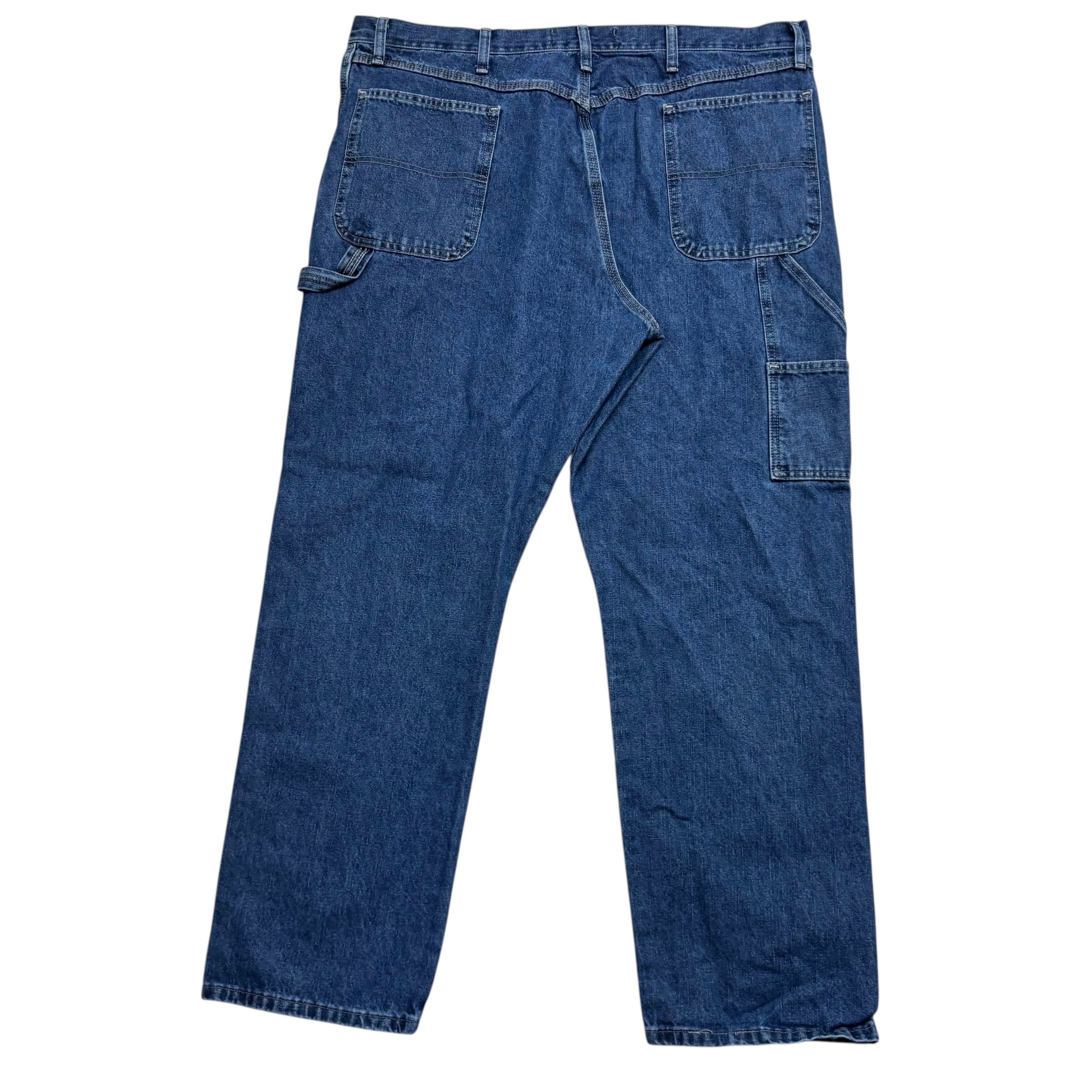 Wrangler Carpenter Jeans W42 L32 Mens Mid Blue Relaxed Straight Fit Denim