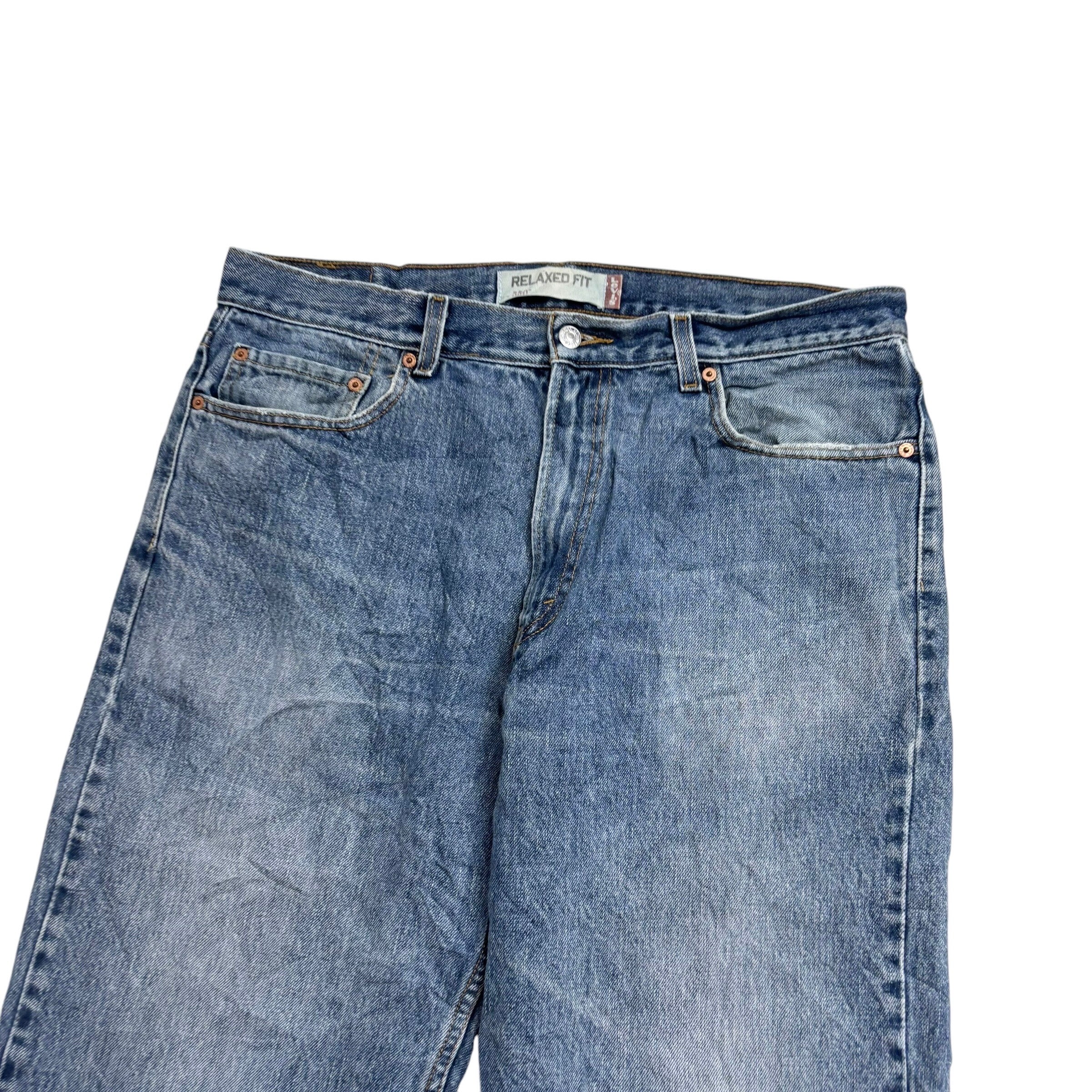 Levis 550 Jeans W36 L32 Mens Mid Blue Baggy Relaxed Straight Vintage Denim (E)