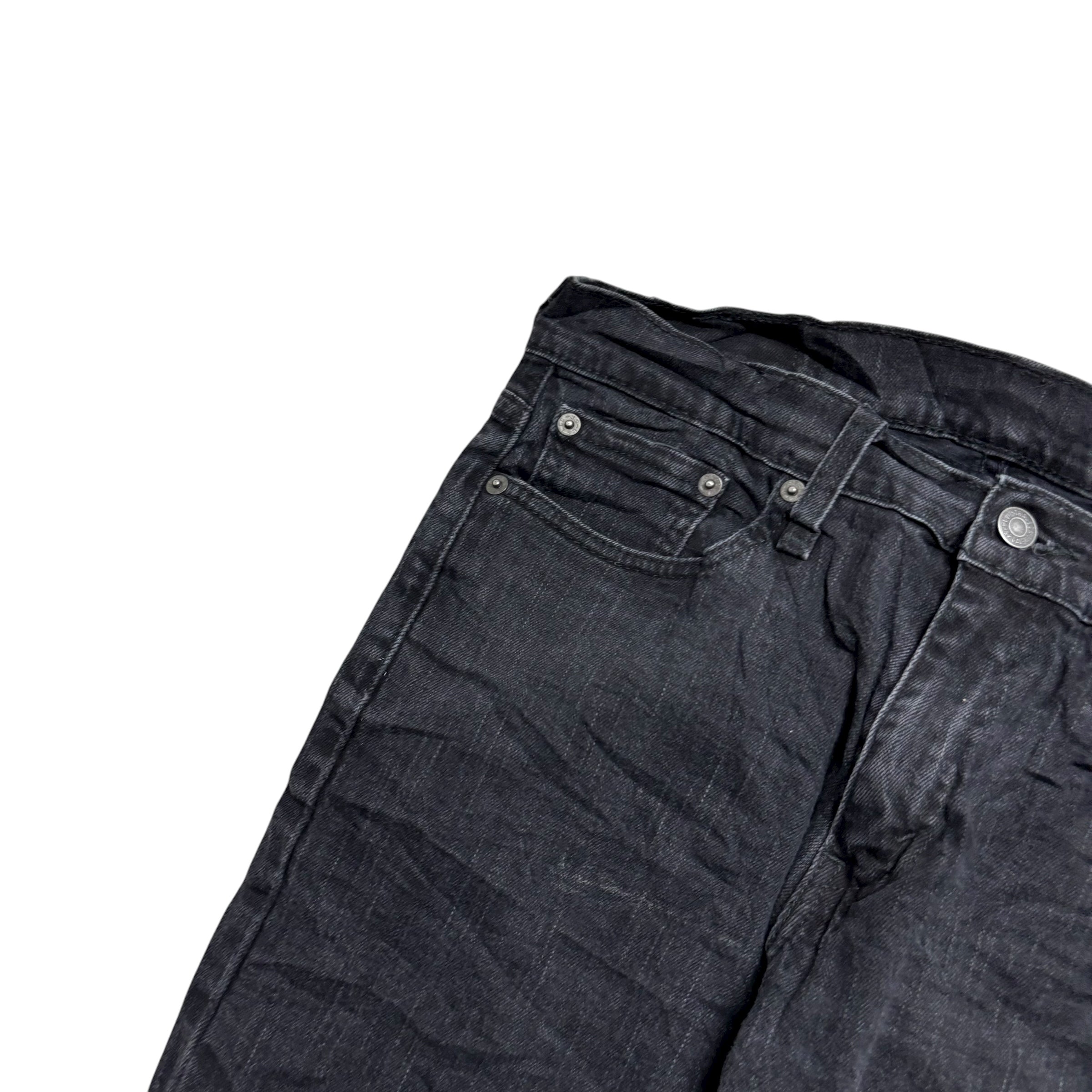 Levis 514 Jeans W30 L31 Mens Black Slim Straight Fit Stretch Denim