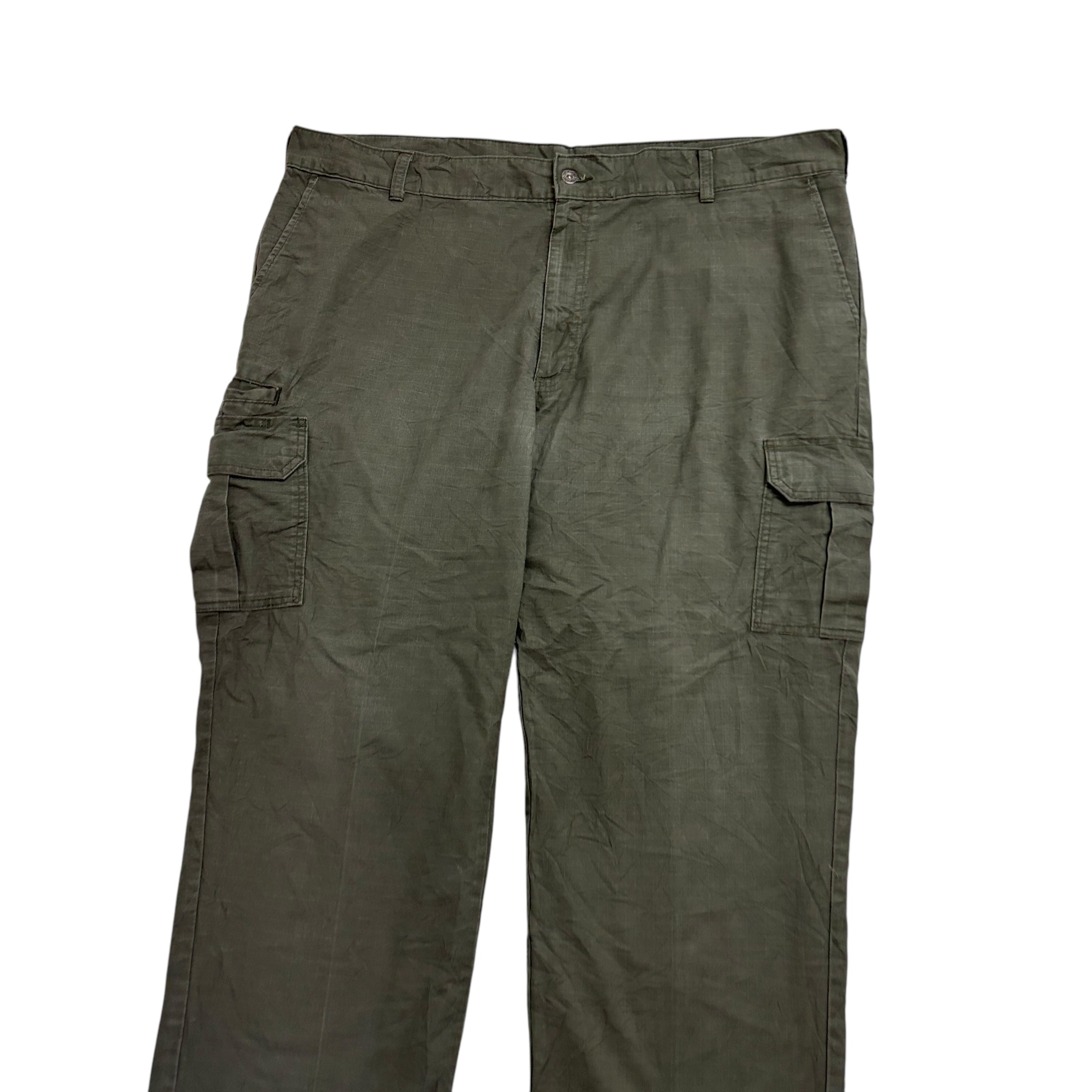 Dickies Cargo Trousers W44 L30 Mens Olive Green Pants Relaxed Straight Workwear