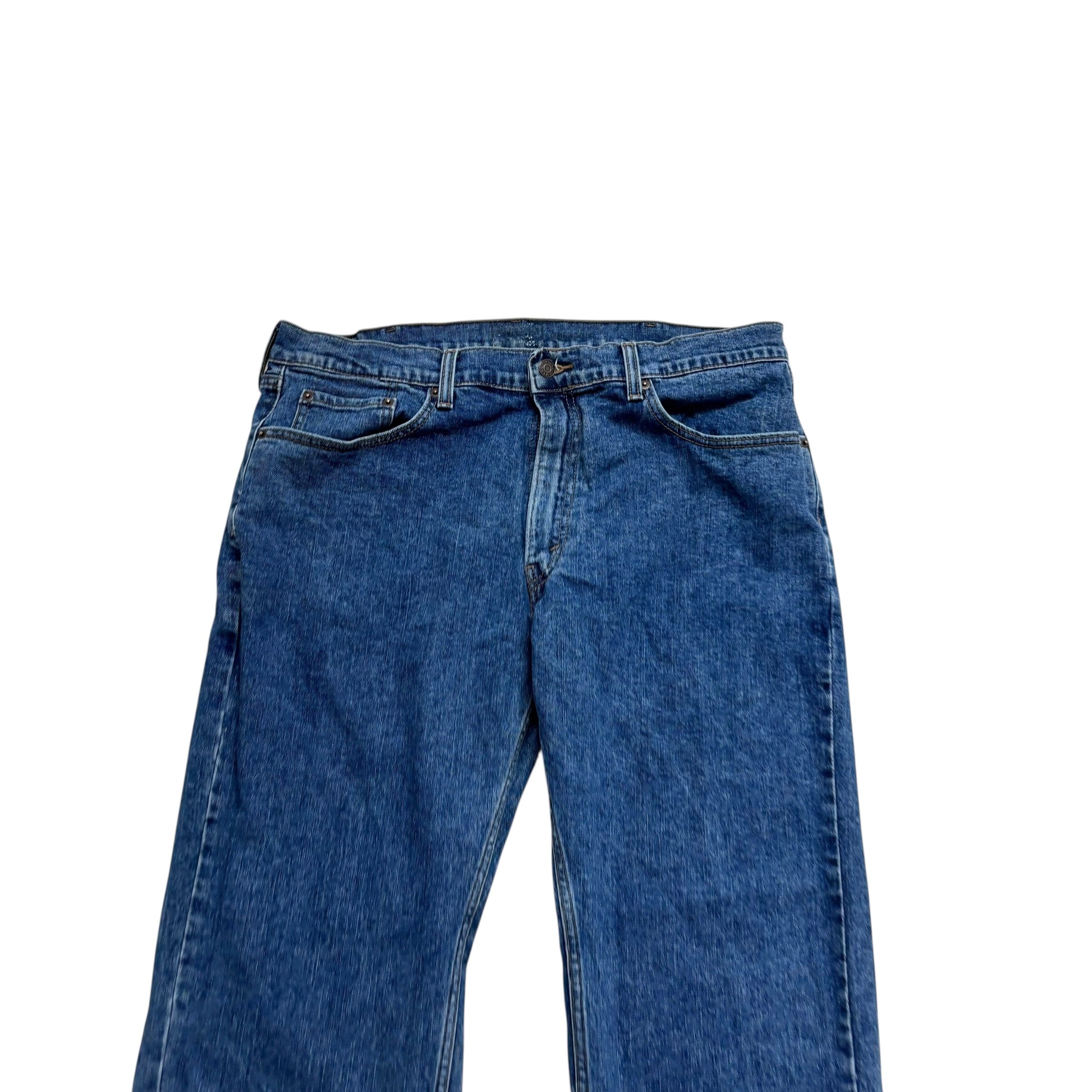 Levis Signature Jeans W38 L26 Mens Mid Blue Relaxed Fit Stretch Denim