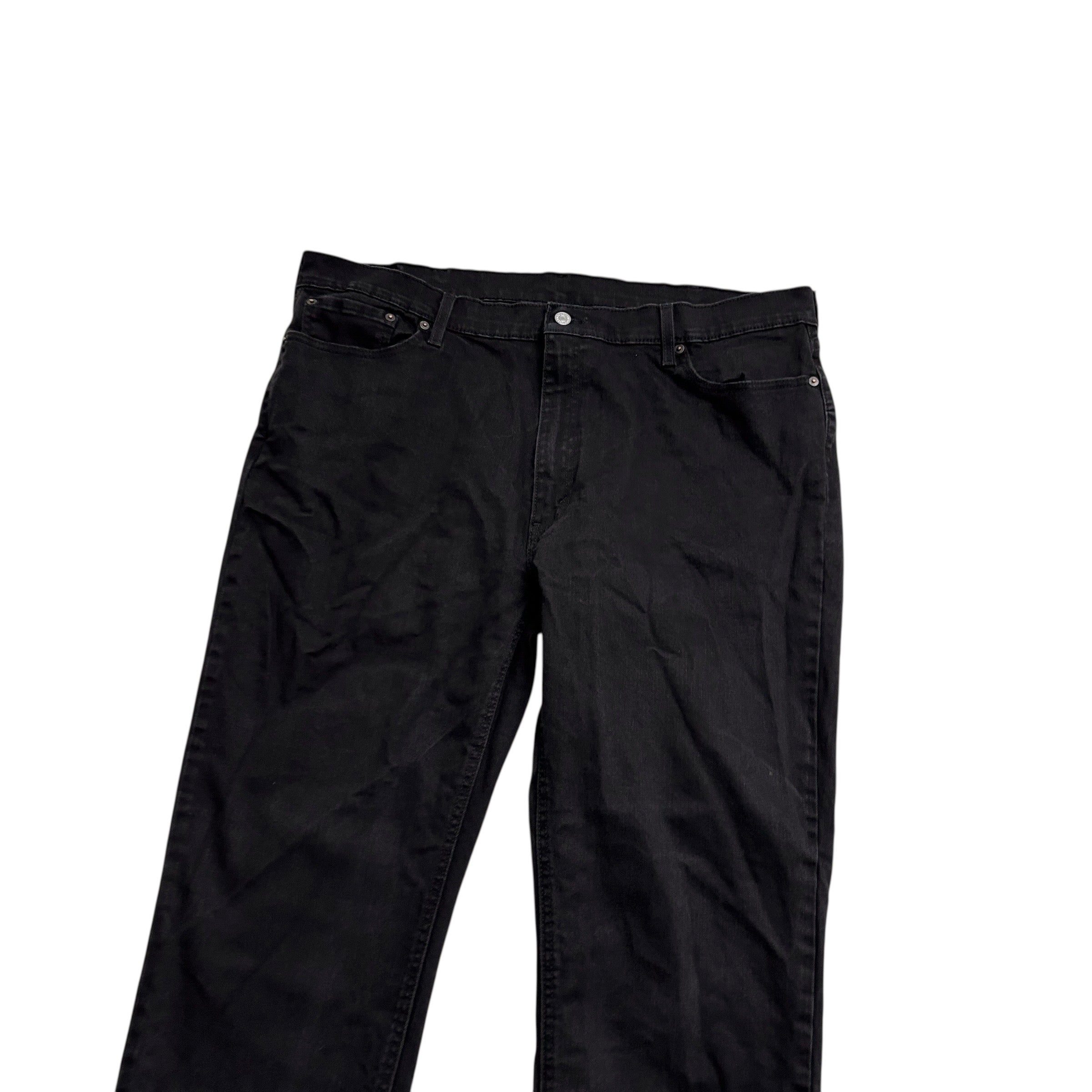 Levis 541 Jeans W42 L31 Mens Black Athletic Tapered Fit Stretch Denim (E)