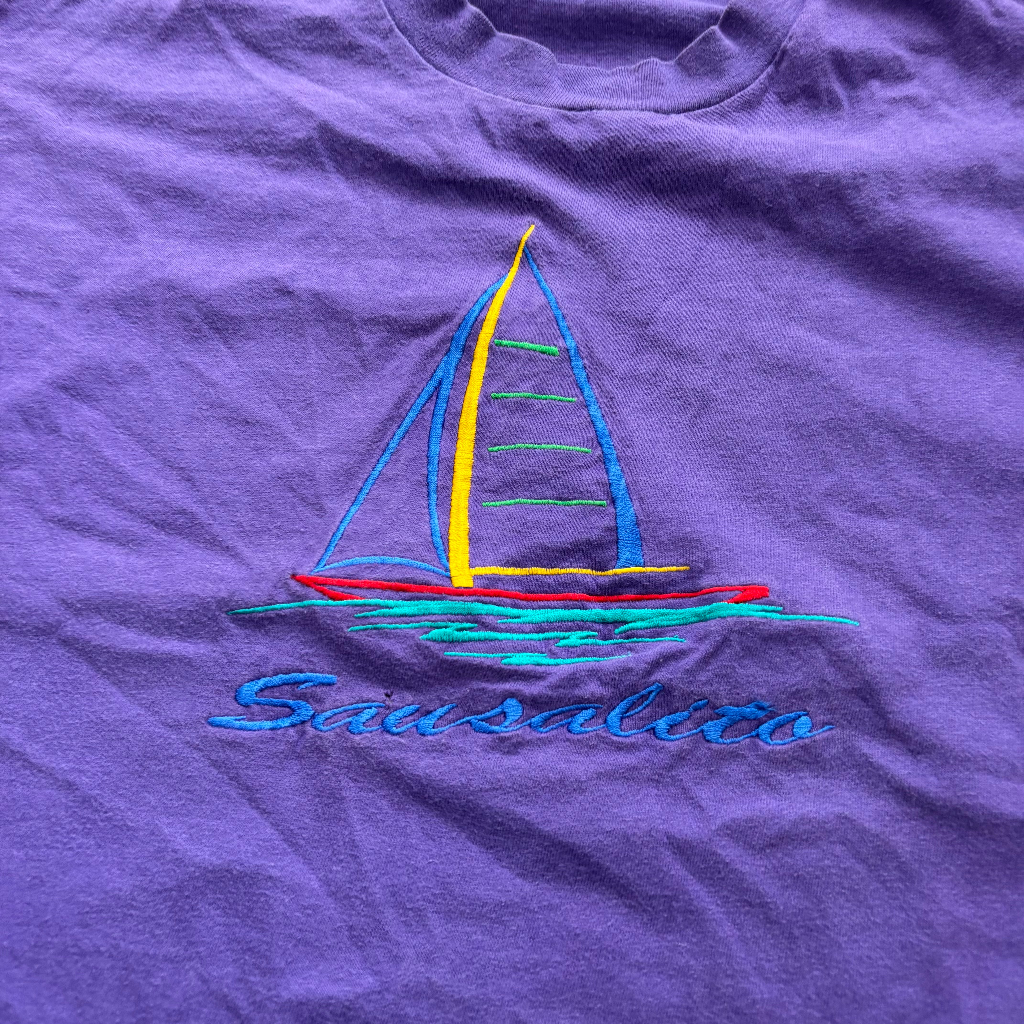 Vintage T Shirt Mens XL Purple Single Stitch Graphic Print 90s USA Tourist