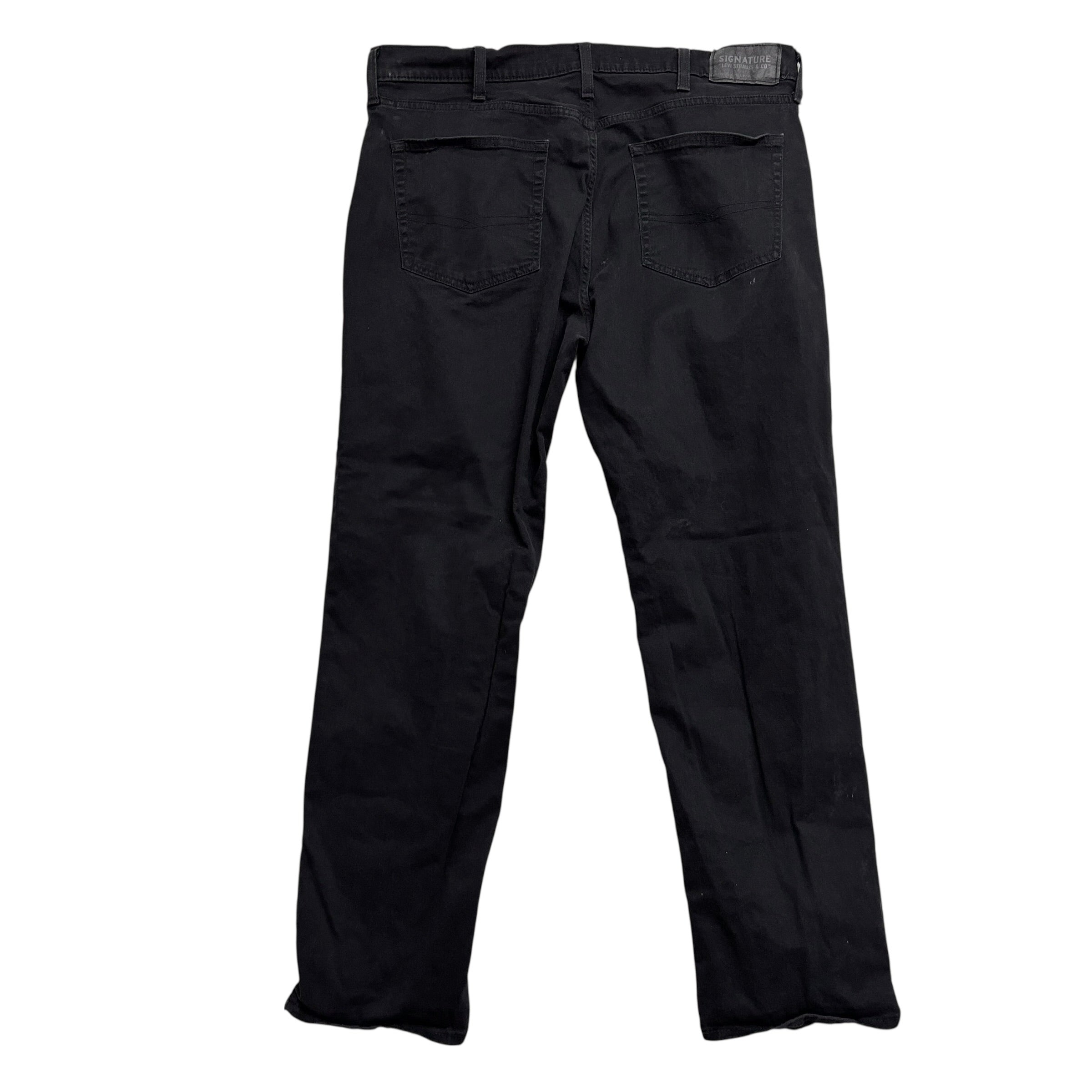 Levis Signature Trousers W38 L30 Mens Black Athletic Fit Stretch