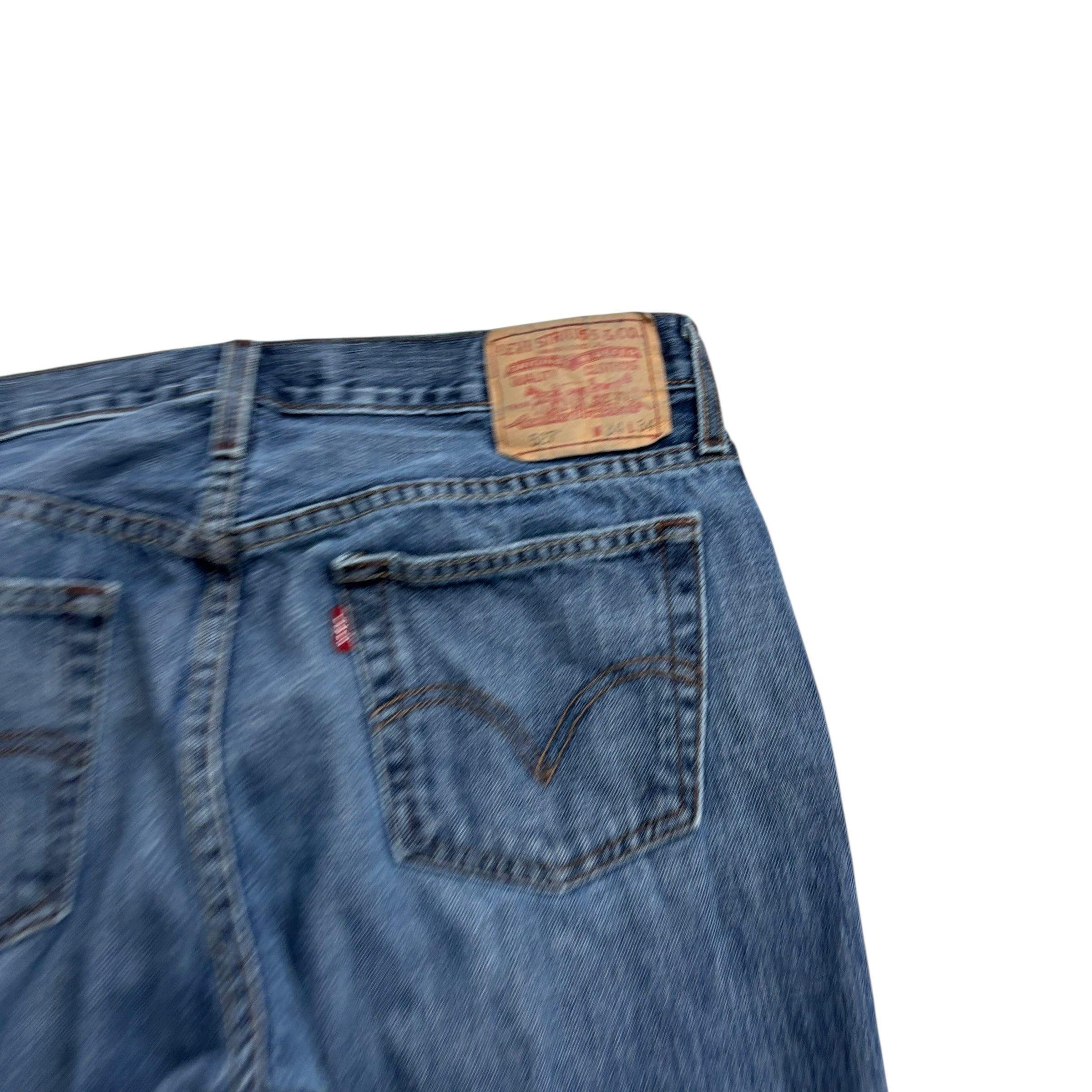 Levis 527 Jeans W34 L34 Mens Mid Blue Regular Bootcut Fit Vintage Denim