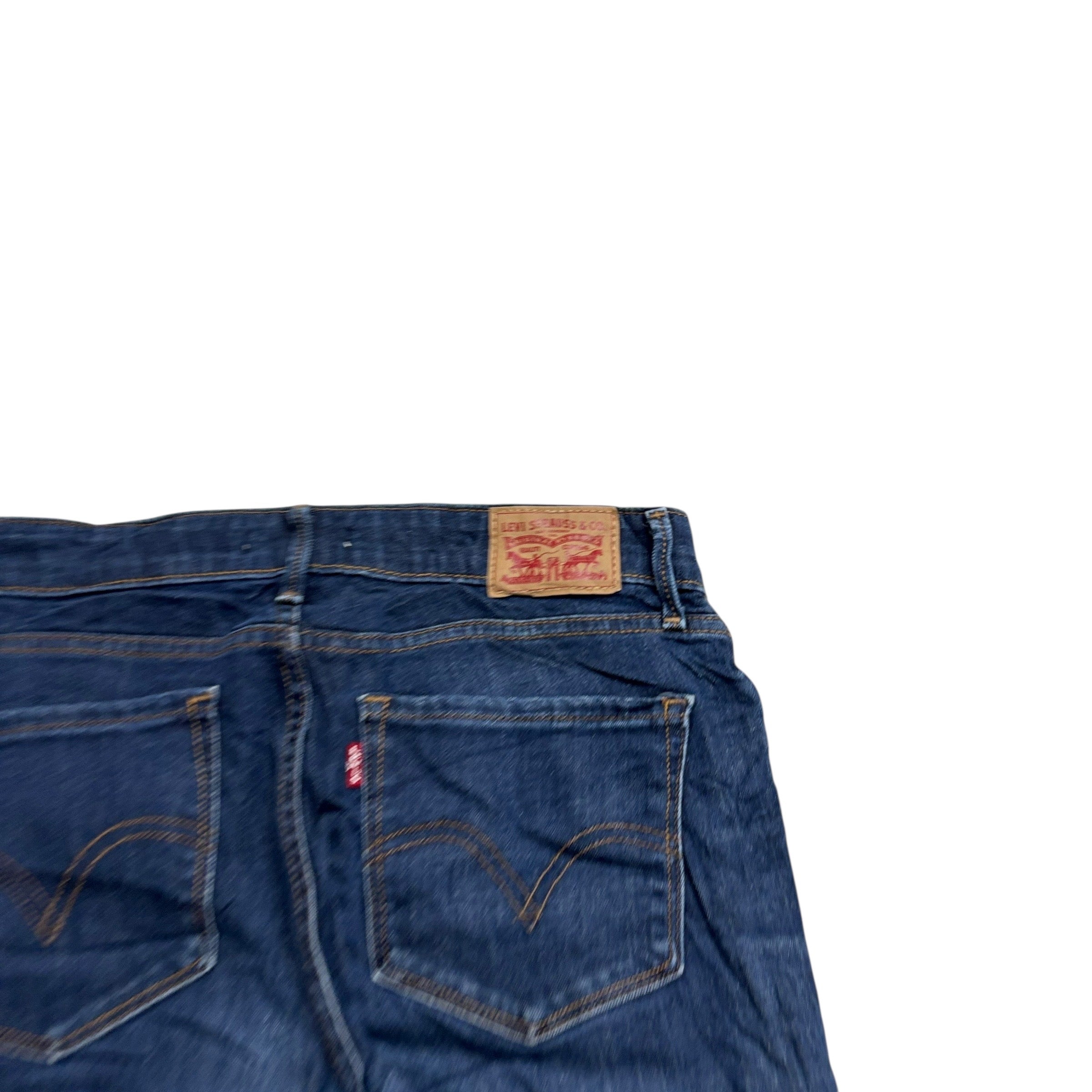 Levis 525 Jeans W28 L32 Womens Regular Straight Dark Blue Stretch Denim