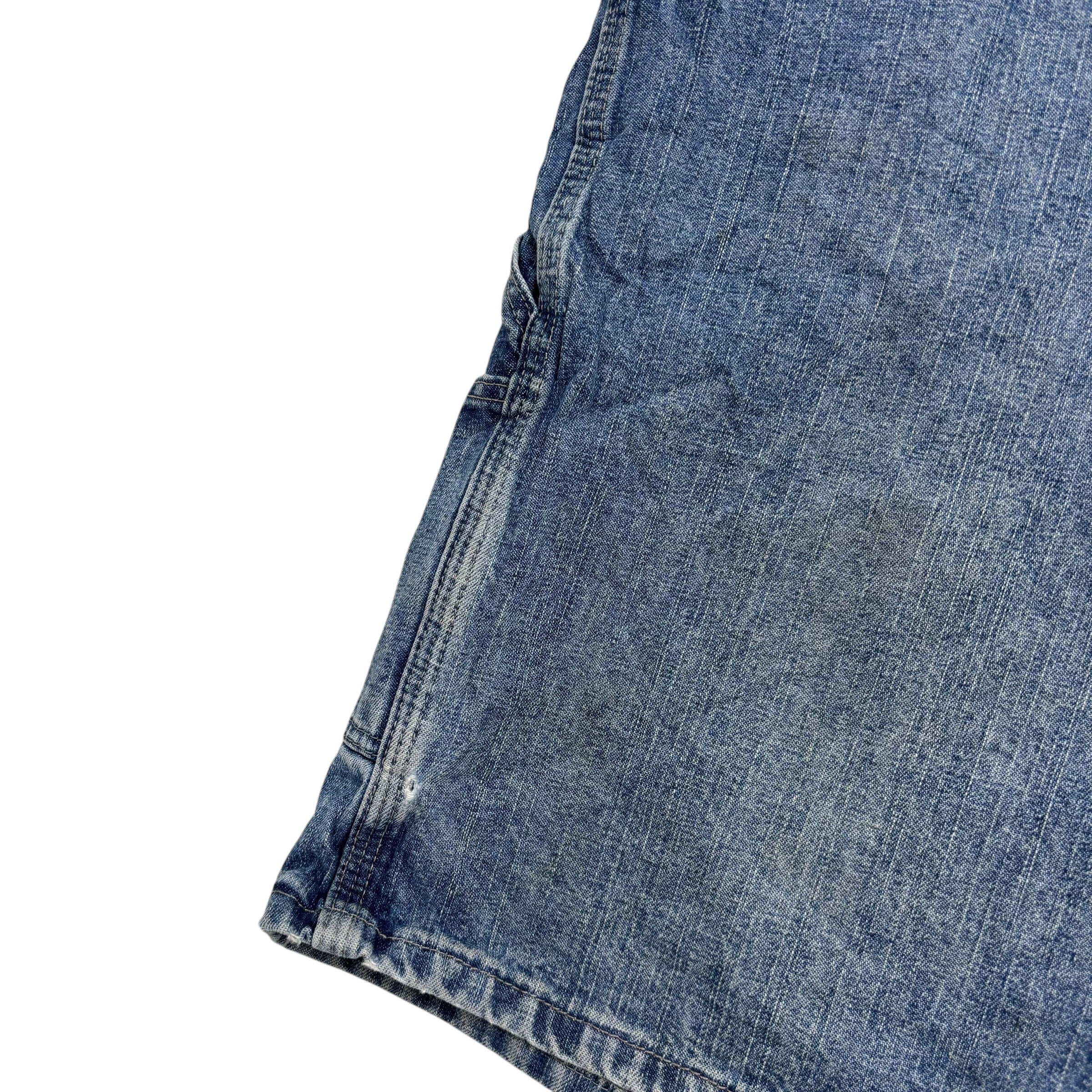 Wrangler Jorts W38 Mens Light Blue Denim Shorts Baggy Relaxed Carpenter (F)