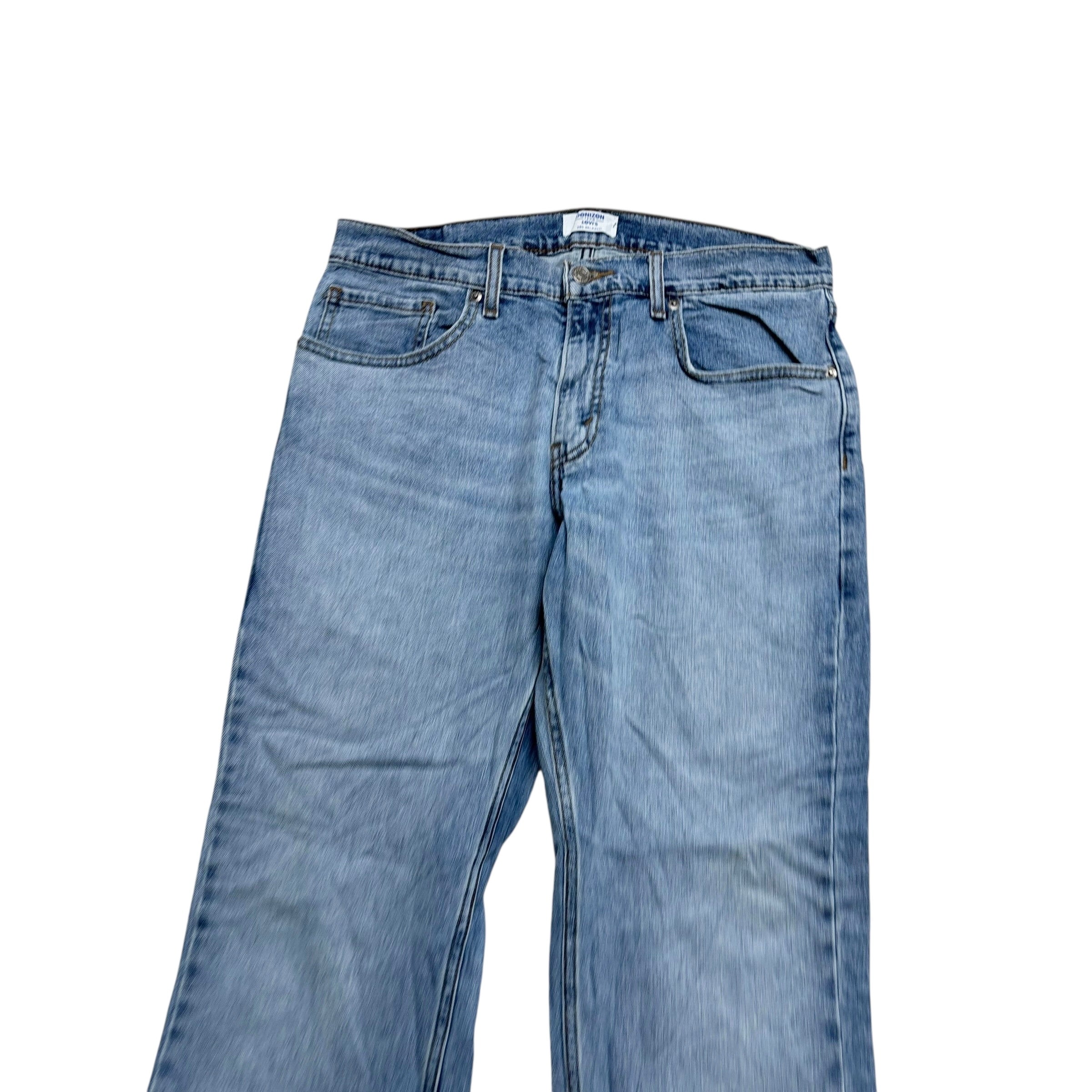 Levis Denizen Jeans W32 L30 Mens Light Blue Relaxed Straight Stretch Denim