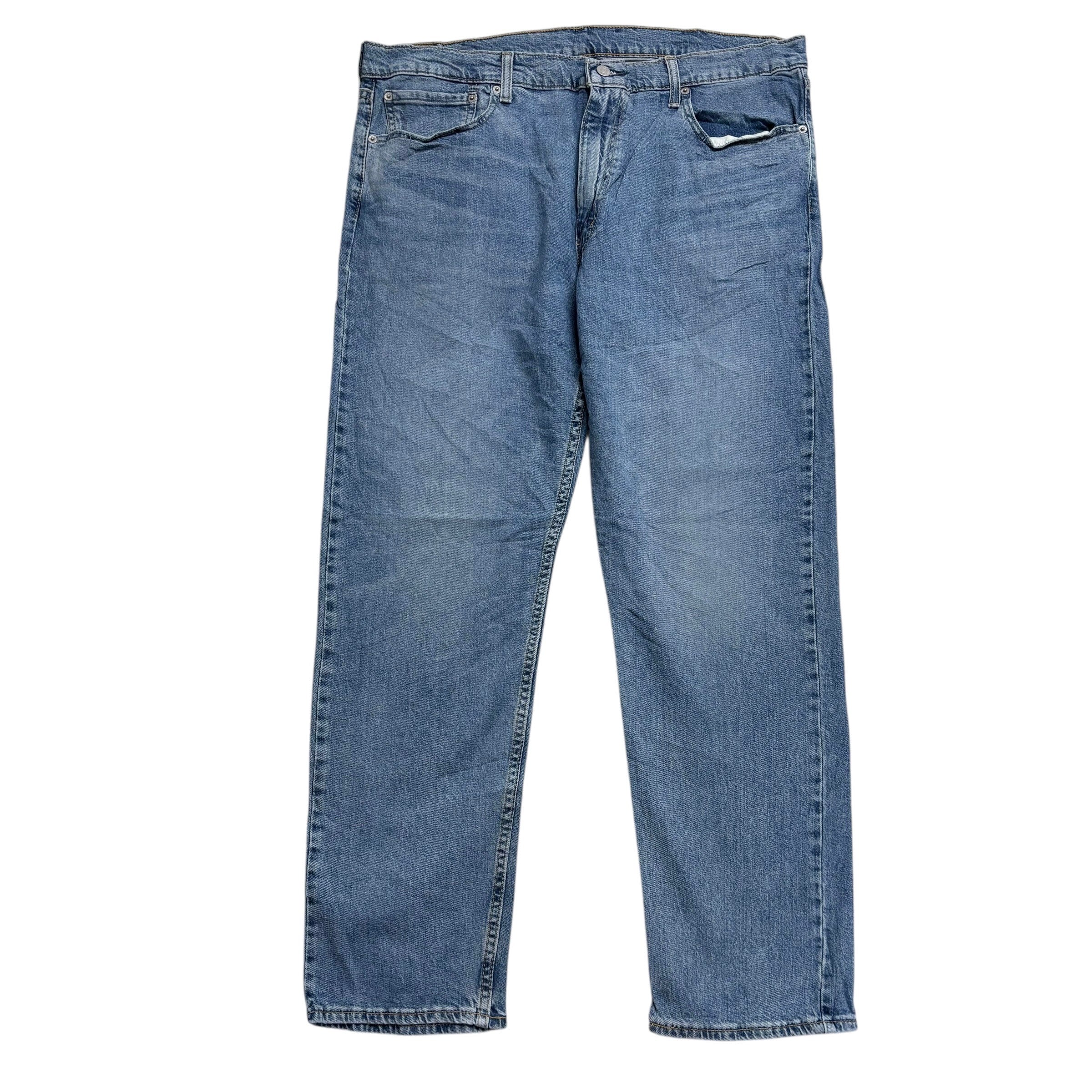 Levis 502 Jeans W40 L32 Mens Light Blue Regular Tapered Fit Stretch Denim (E)