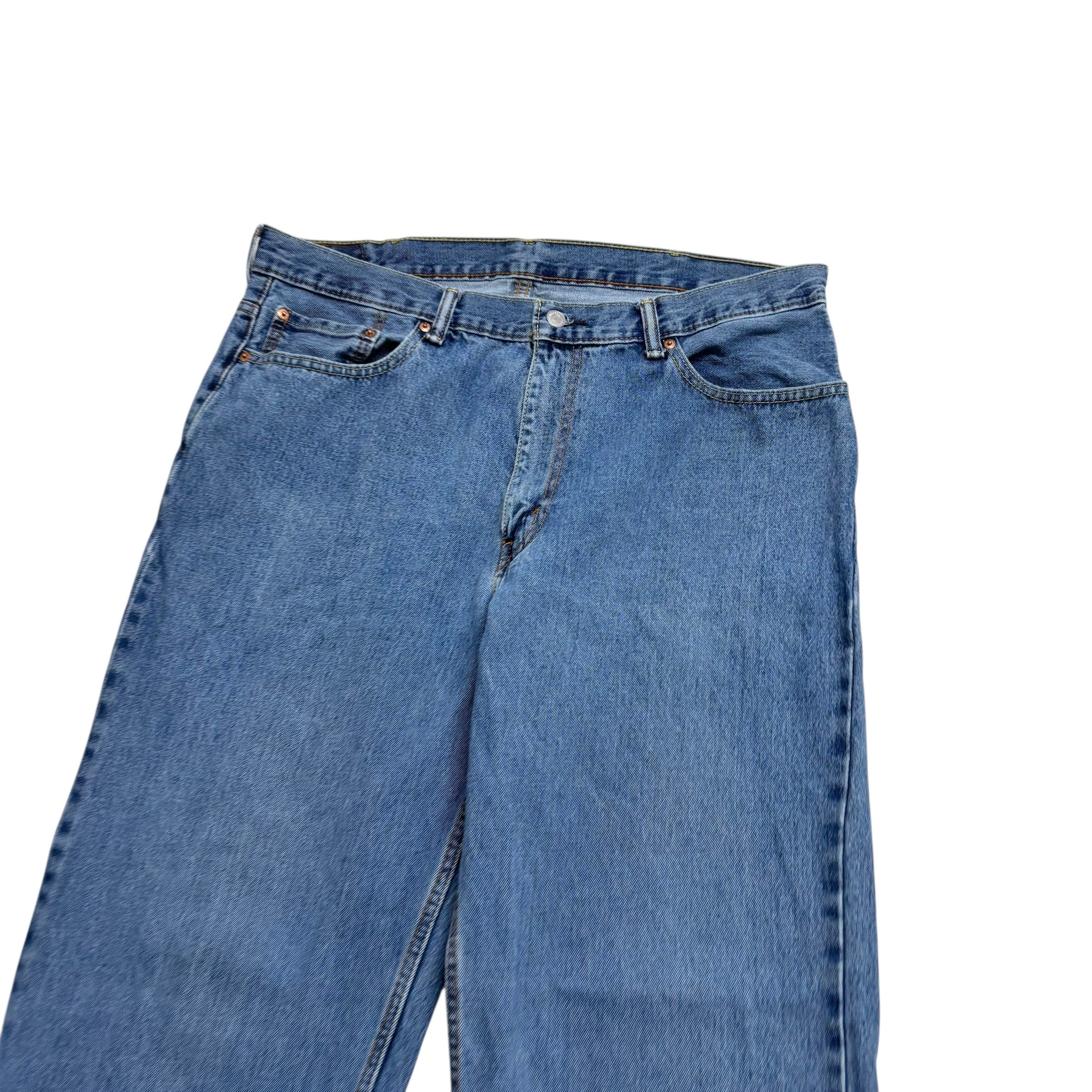 Levis 550 Jeans W38 L32 Mens Mid Blue Baggy Relaxed Straight Fit Denim
