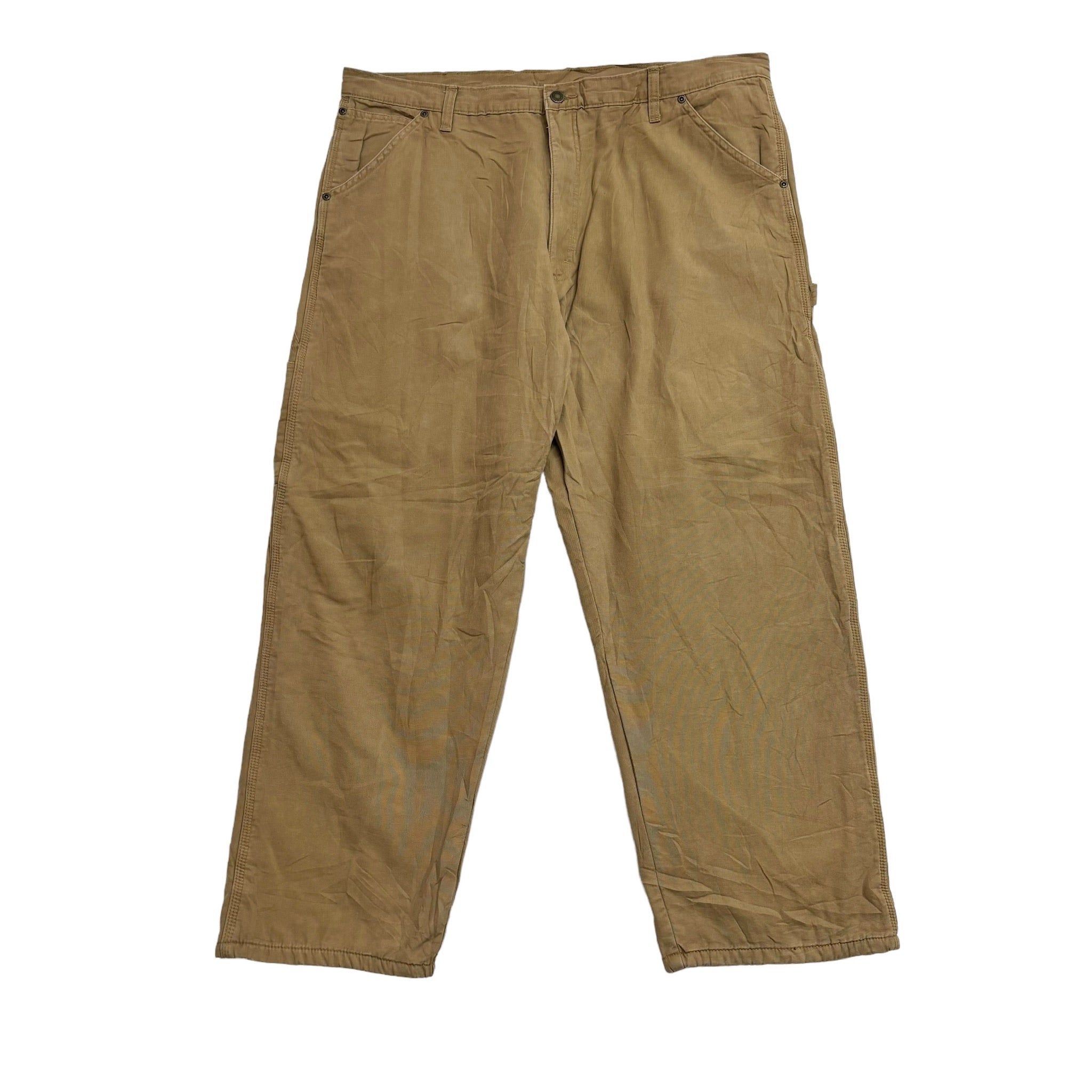 Wrangler Carpenter Pants W40 L30 Mens Tan Brown Baggy Relaxed Fit Trousers