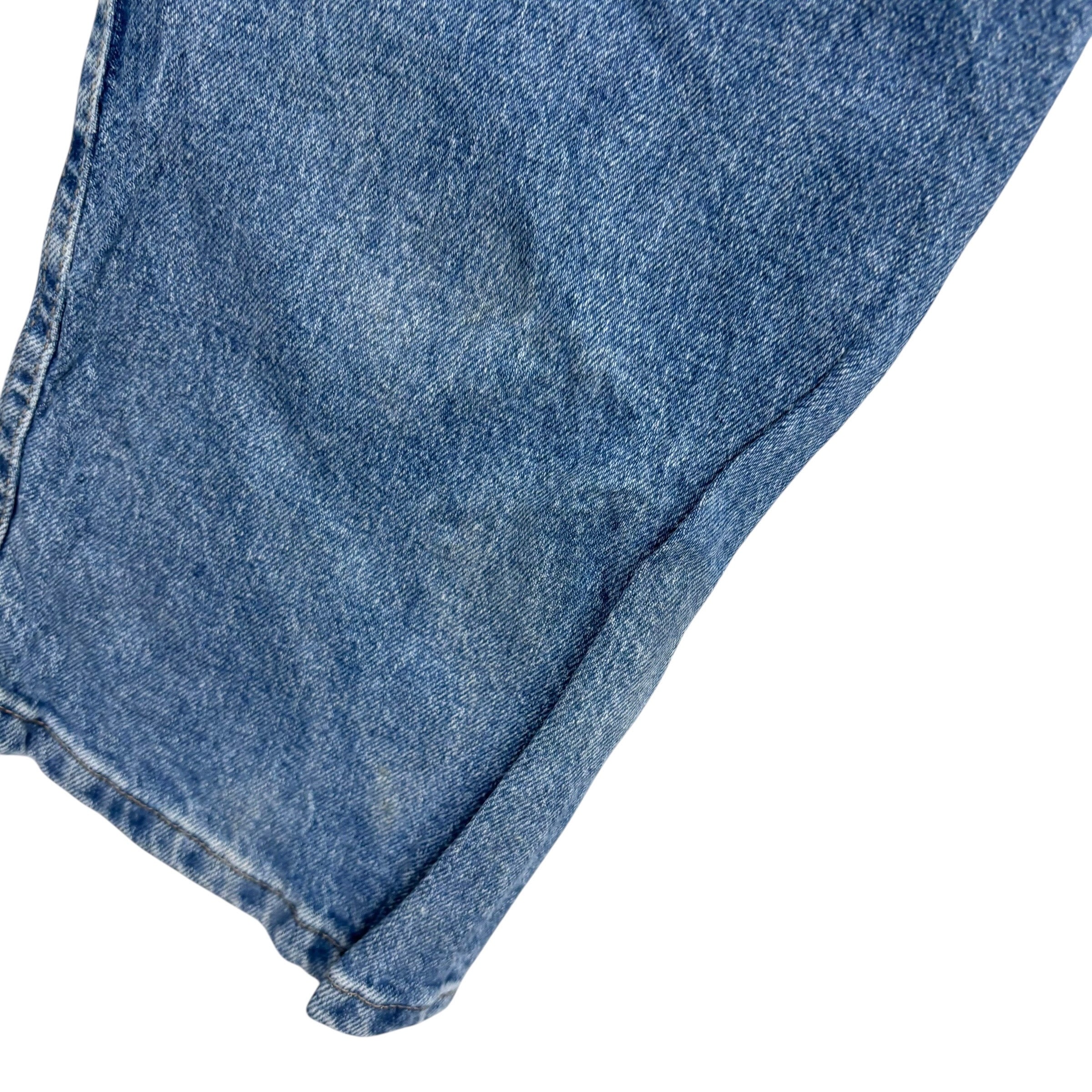 Wrangler Jeans W36 L30 Mens Mid Blue Regular Straight Fit Stretch Denim