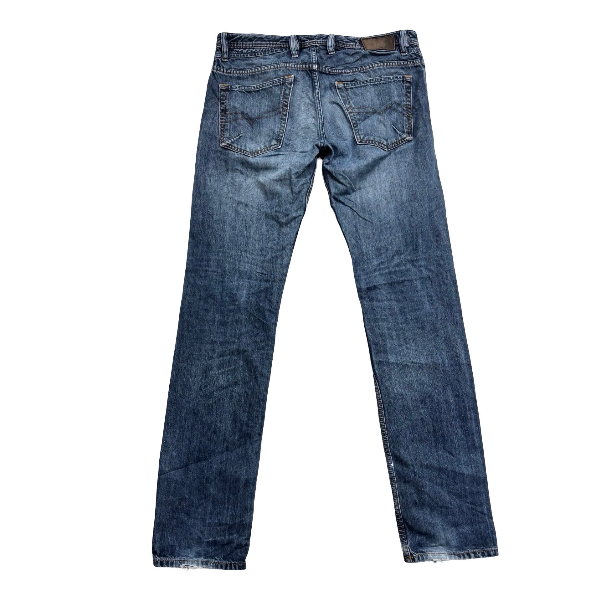 Diesel Shioner Jeans W32 L33 Mens Mid Blue Slim Fit Denim