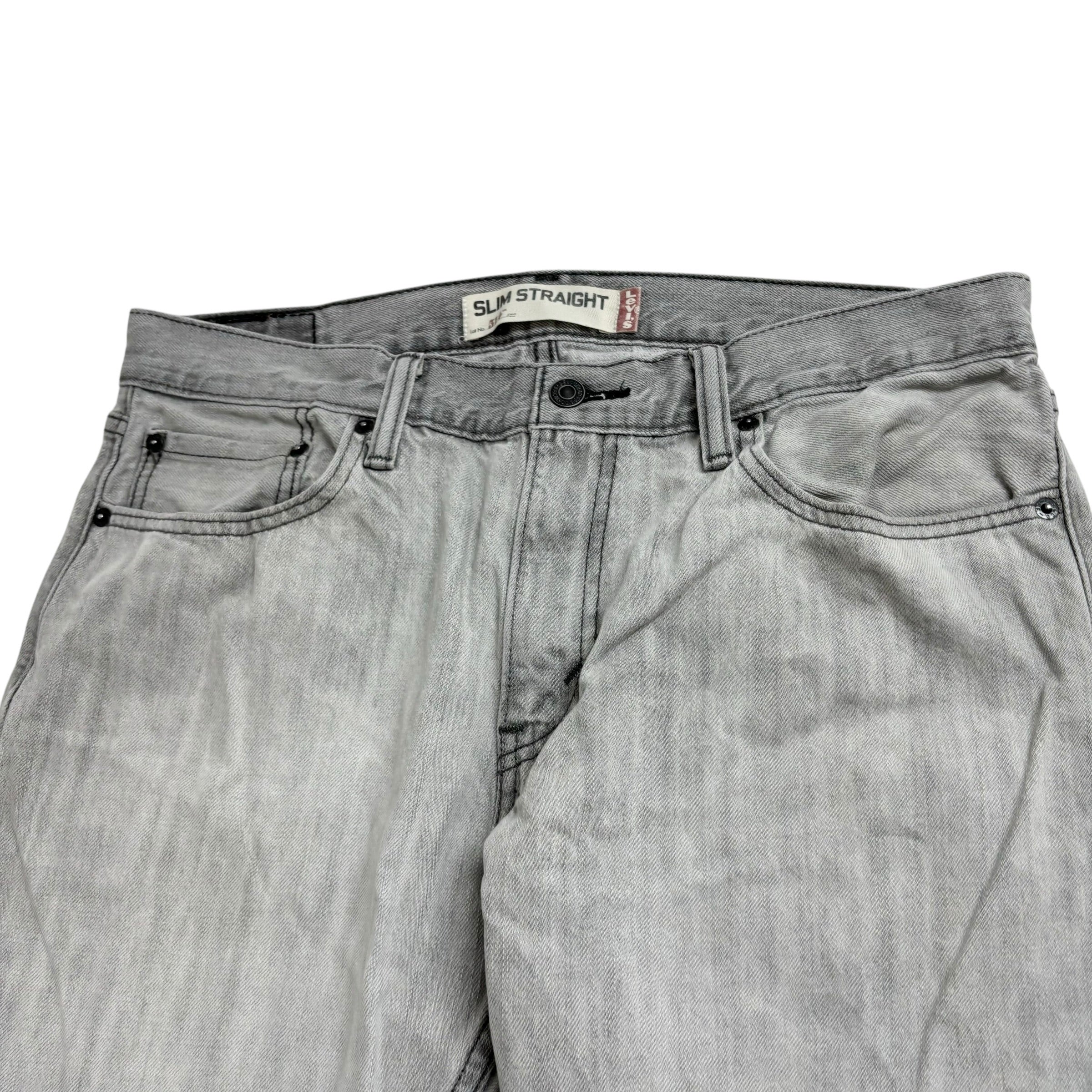 Levis 514 Jeans W34 L34 Mens Grey Regular Straight Fit Vintage Denim