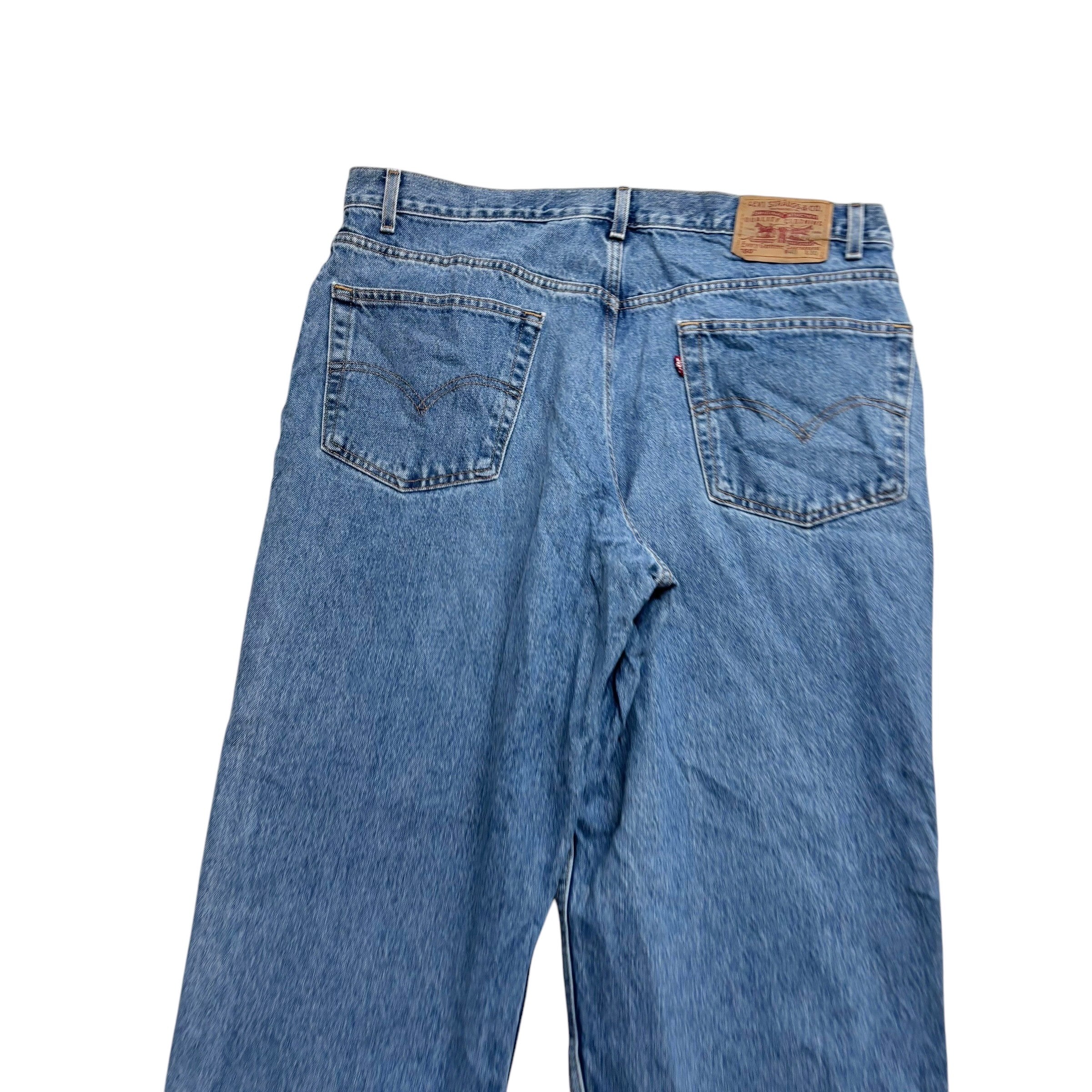 Levis 550 Jeans W38 L30 Mens Light Blue Baggy Relaxed Straight Fit Vintage Denim