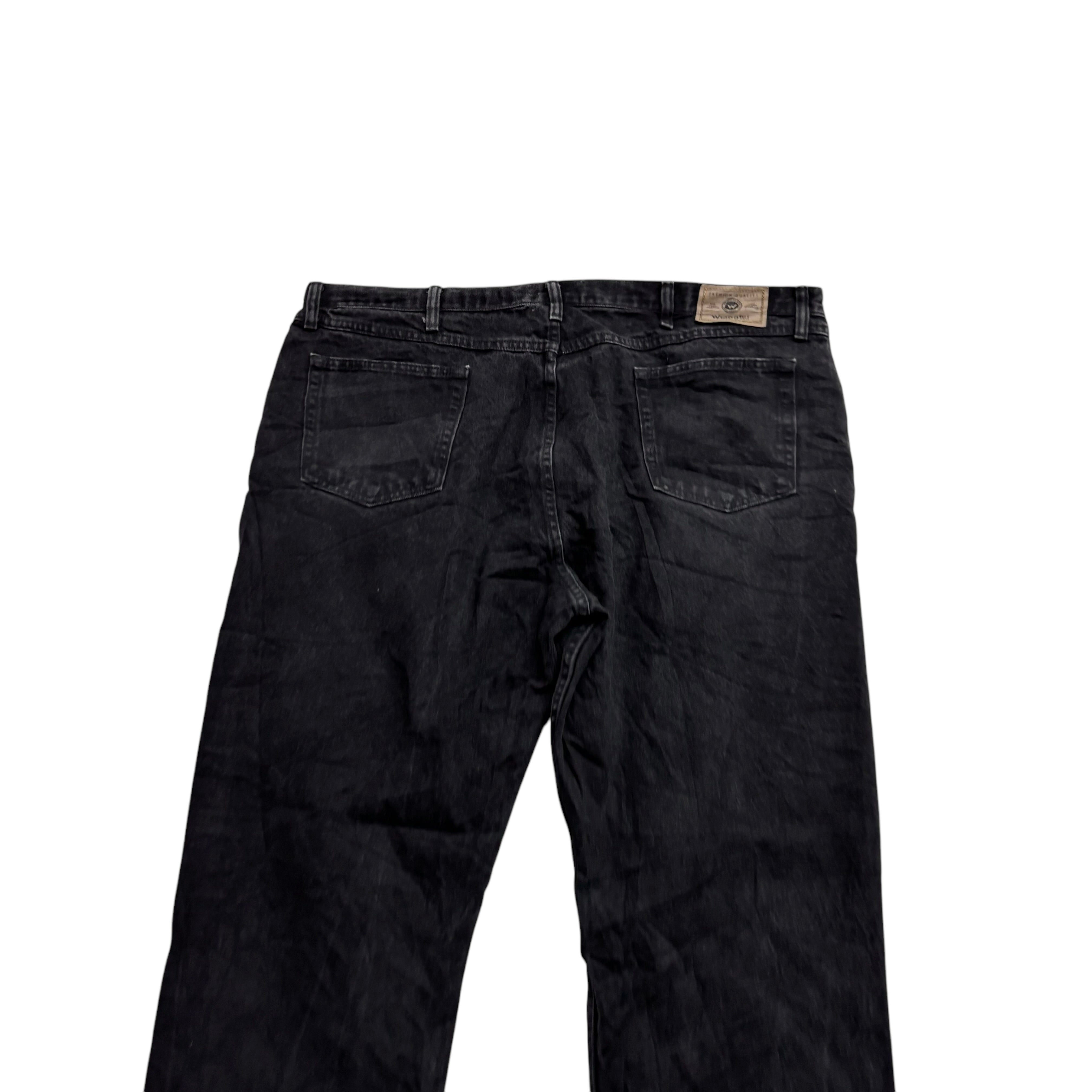 Wrangler Jeans W44 L30 Mens Black Relaxed Straight Fit Vintage Denim (E)