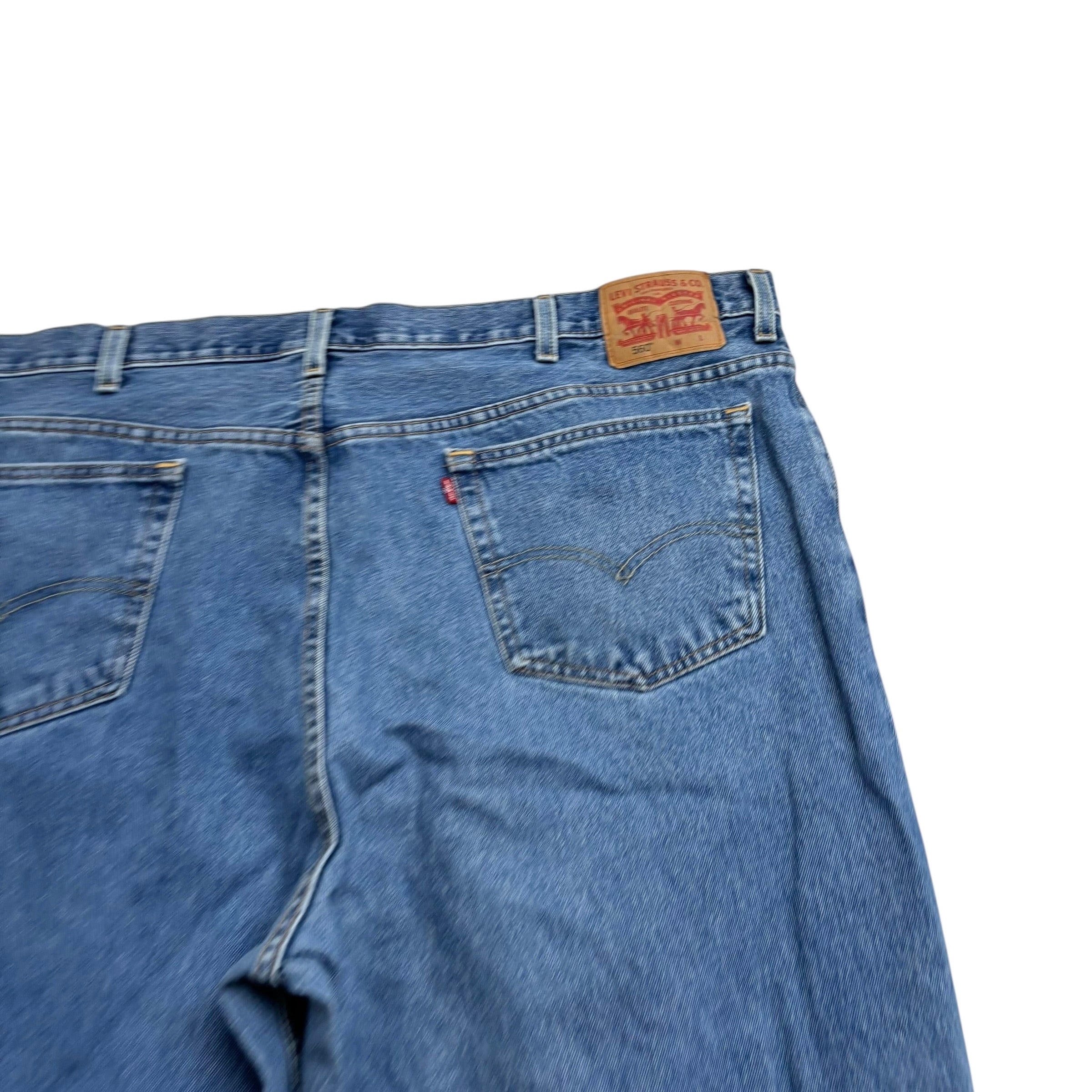 Levis 560 Jeans W48 L32 Mens Mid Blue Baggy Relaxed Comfort Fit Denim (E)