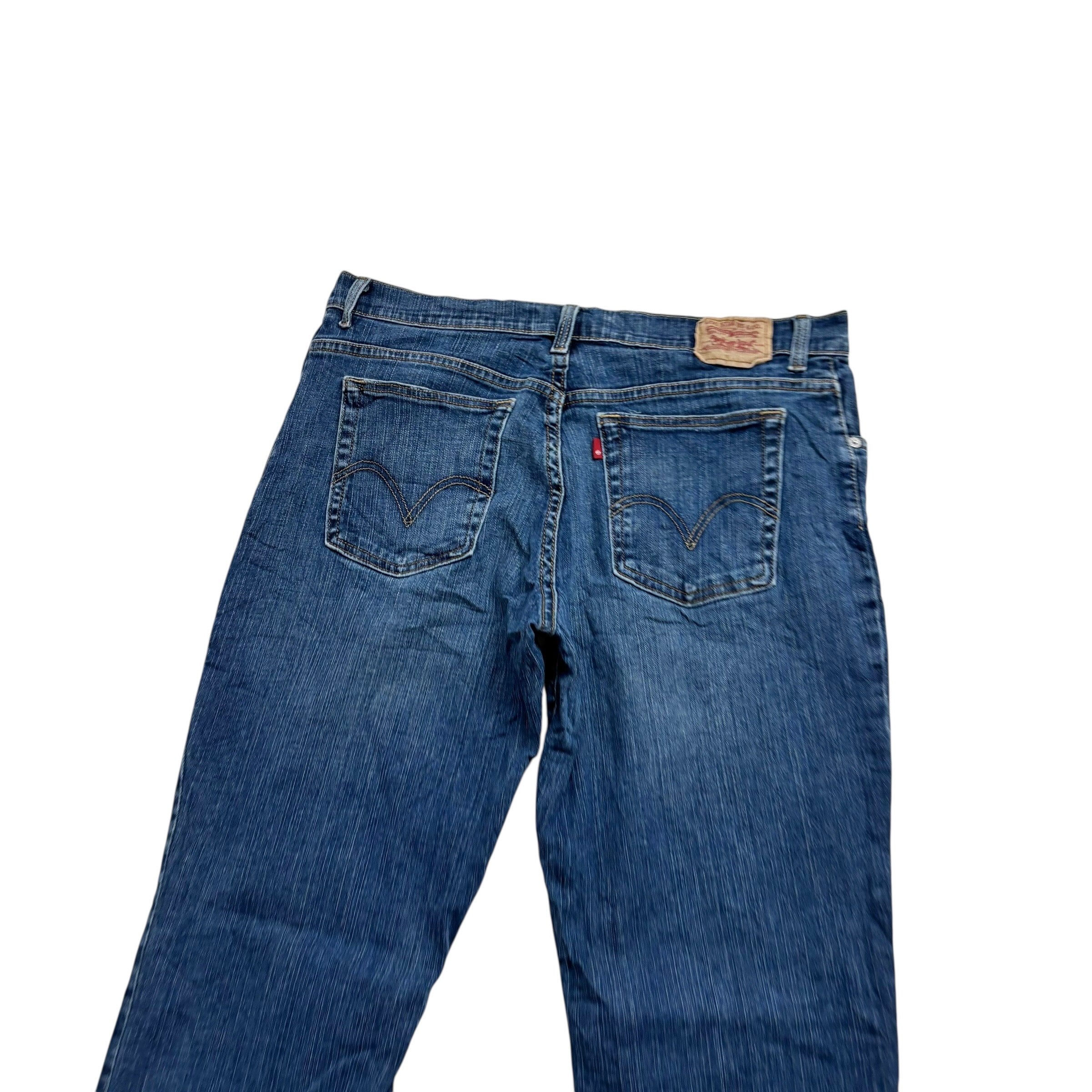 Levis 550 Jeans W36 L32 Womens Relaxed Bootcut Dark Blue Stretch Vintage (E)