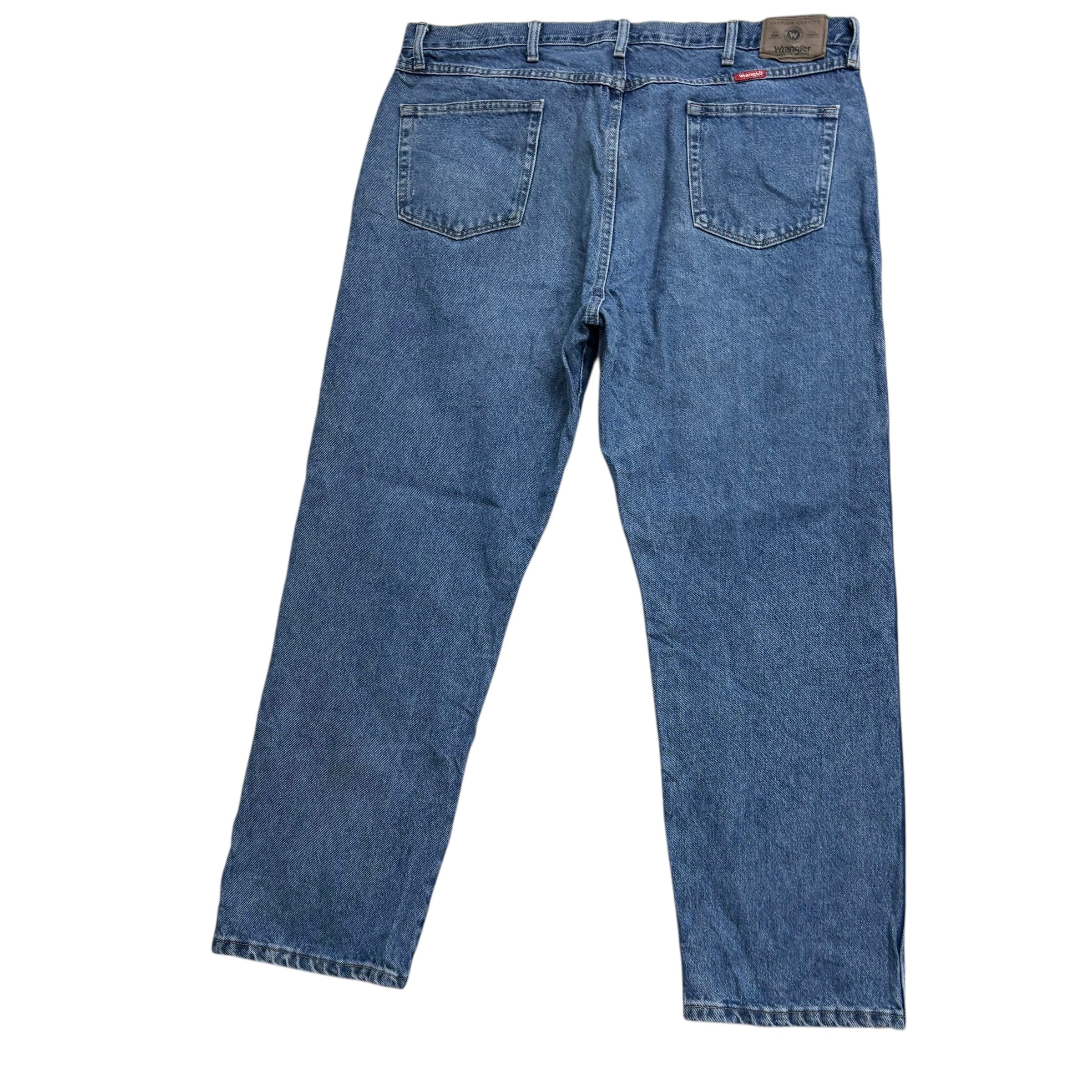 Wrangler Jeans W40 L30 Mens Mid Blue Regular Straight Fit Denim (F)