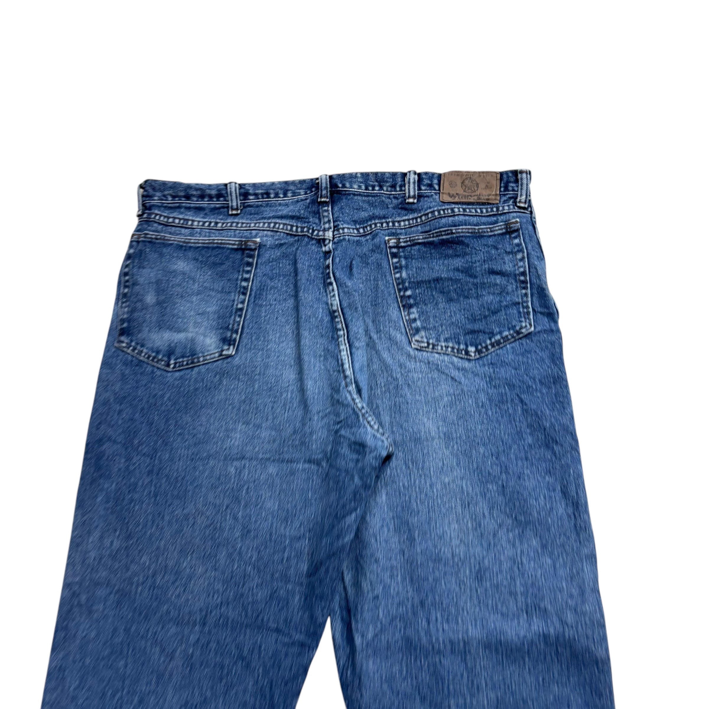 Wrangler Jeans W38 L30 Mens Mid Blue Relaxed Tapered Fit Vintage Denim