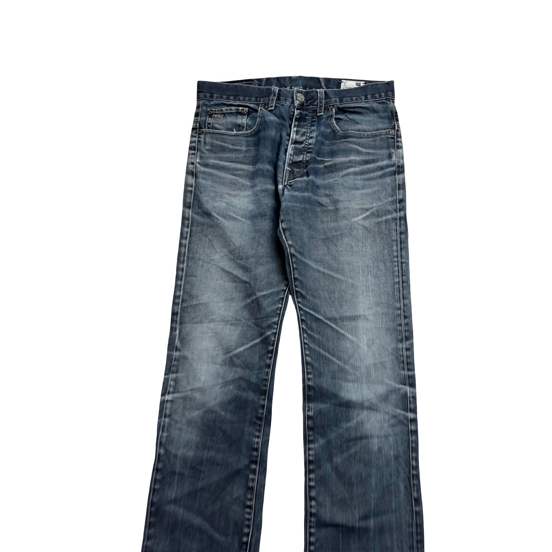 G Star Raw 3301 Straight Jeans W31 L32 Mens Dark Blue Regular Fit Denim