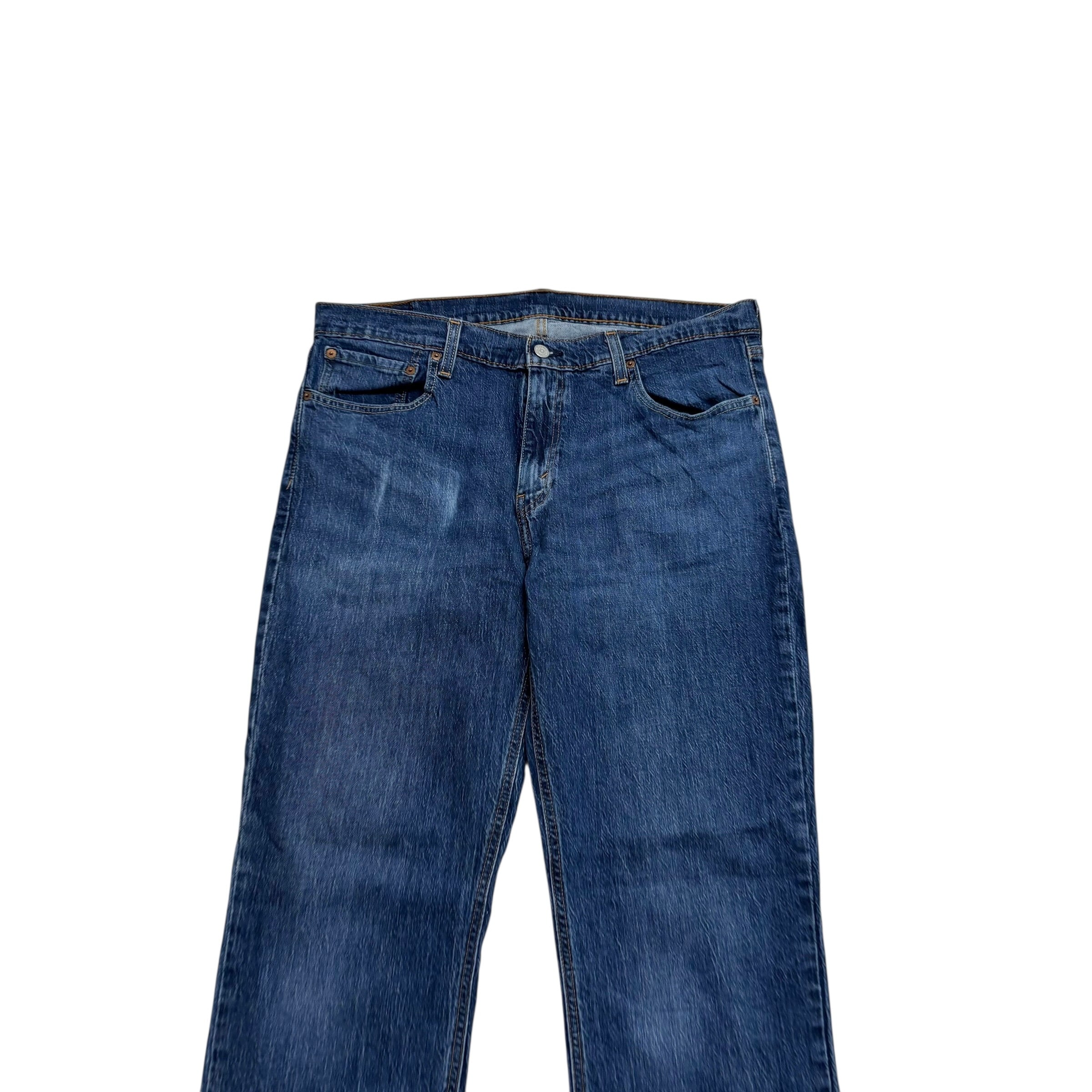 Levis 541 Jeans W36 L32 Mens Mid Blue Athletic Tapered Fit Stretch Denim