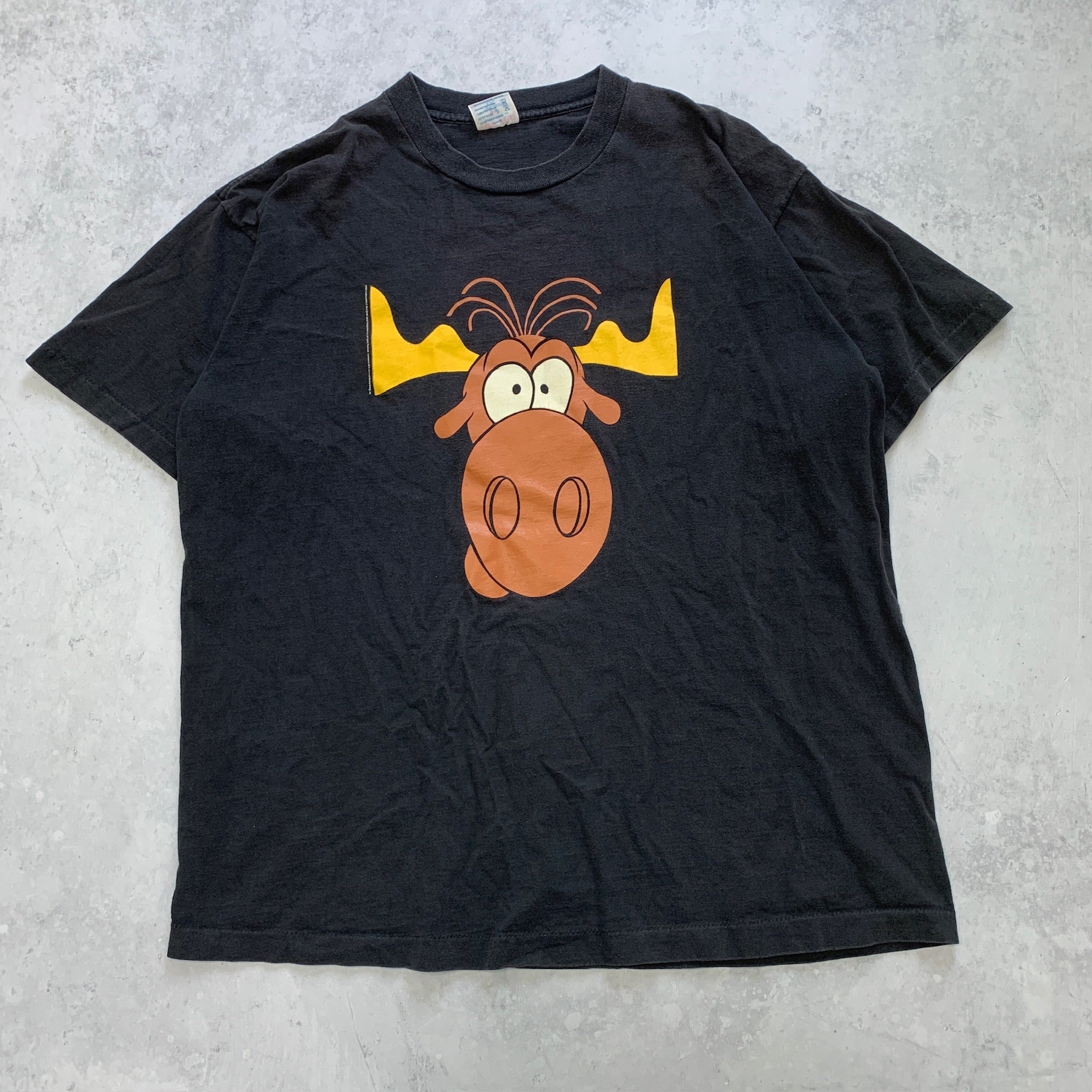 Vintage T Shirt Mens XXL Black Single Stitch Graphic Print 90s Taco Bell Moose