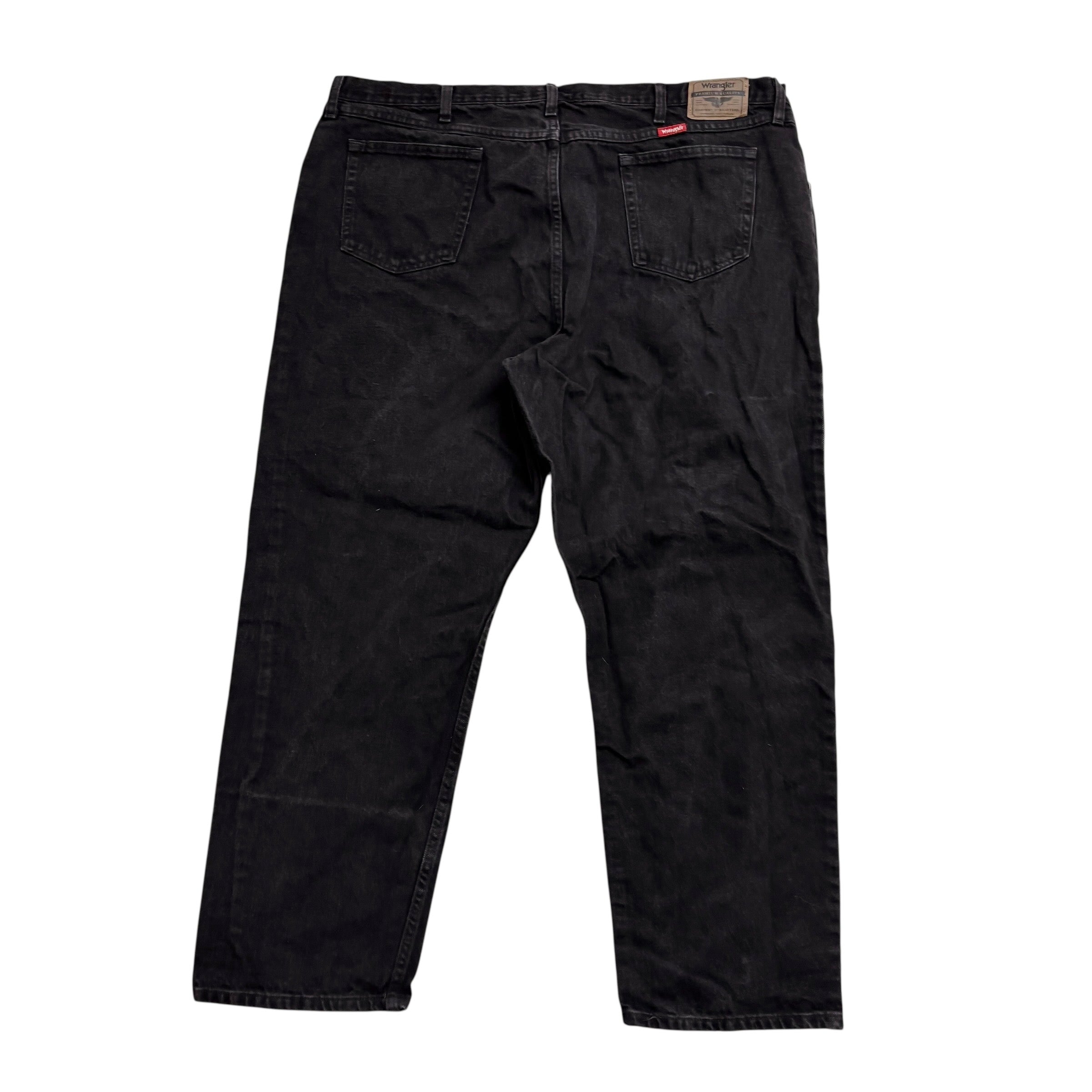 Wrangler Jeans W46 L30 Mens Black Baggy Relaxed Straight Fit Denim (E)