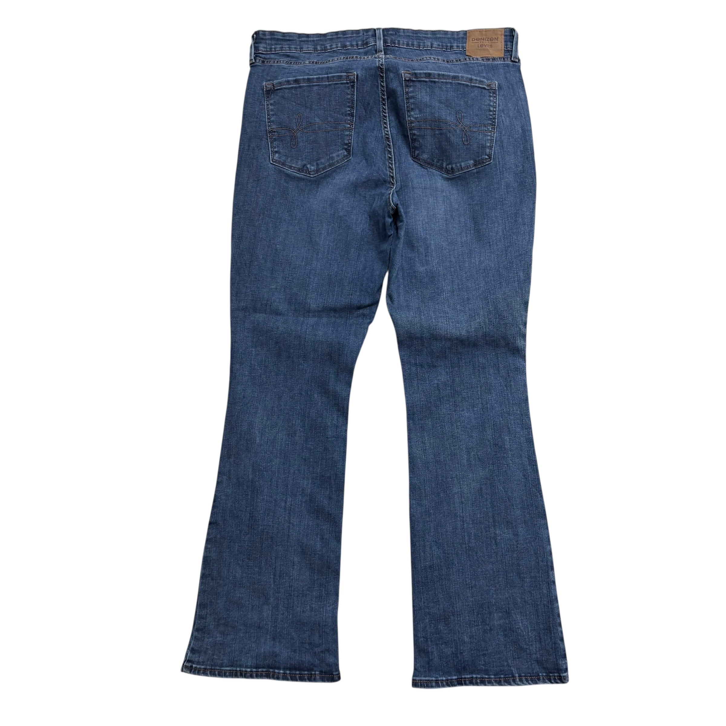 Levis Denizen Jeans W30 L30 Womens Bootcut Mid Blue Stretch Denim (E)