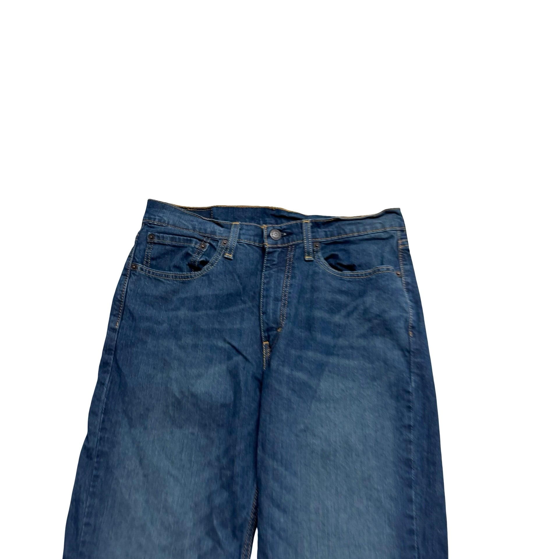 Levis 514 Jeans W32 L34 Mens Dark Blue Regular Straight Fit Stretch Denim (E)