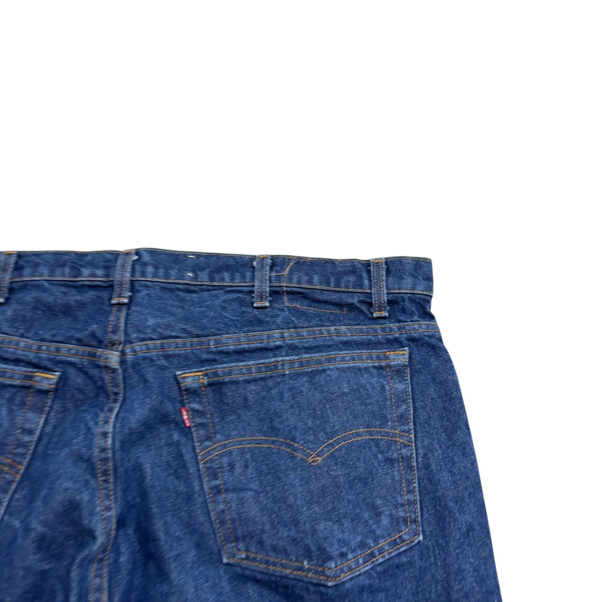 Levis 505 Jeans W44 L32 Mens Dark Blue Regular Straight Fit Vintage 80s