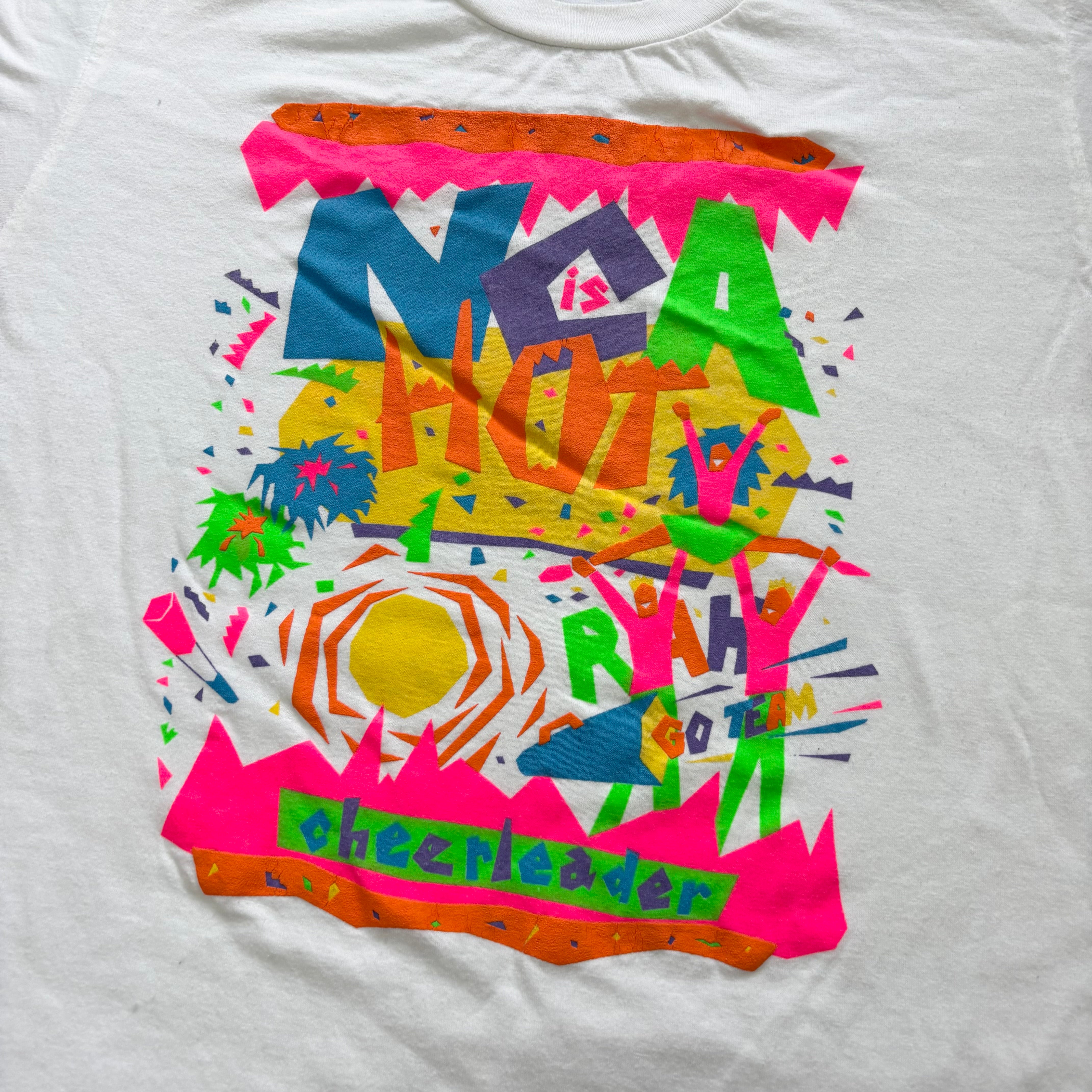 Vintage T Shirt Mens Medium White Single Stitch Graphic Print 90s USA (E)