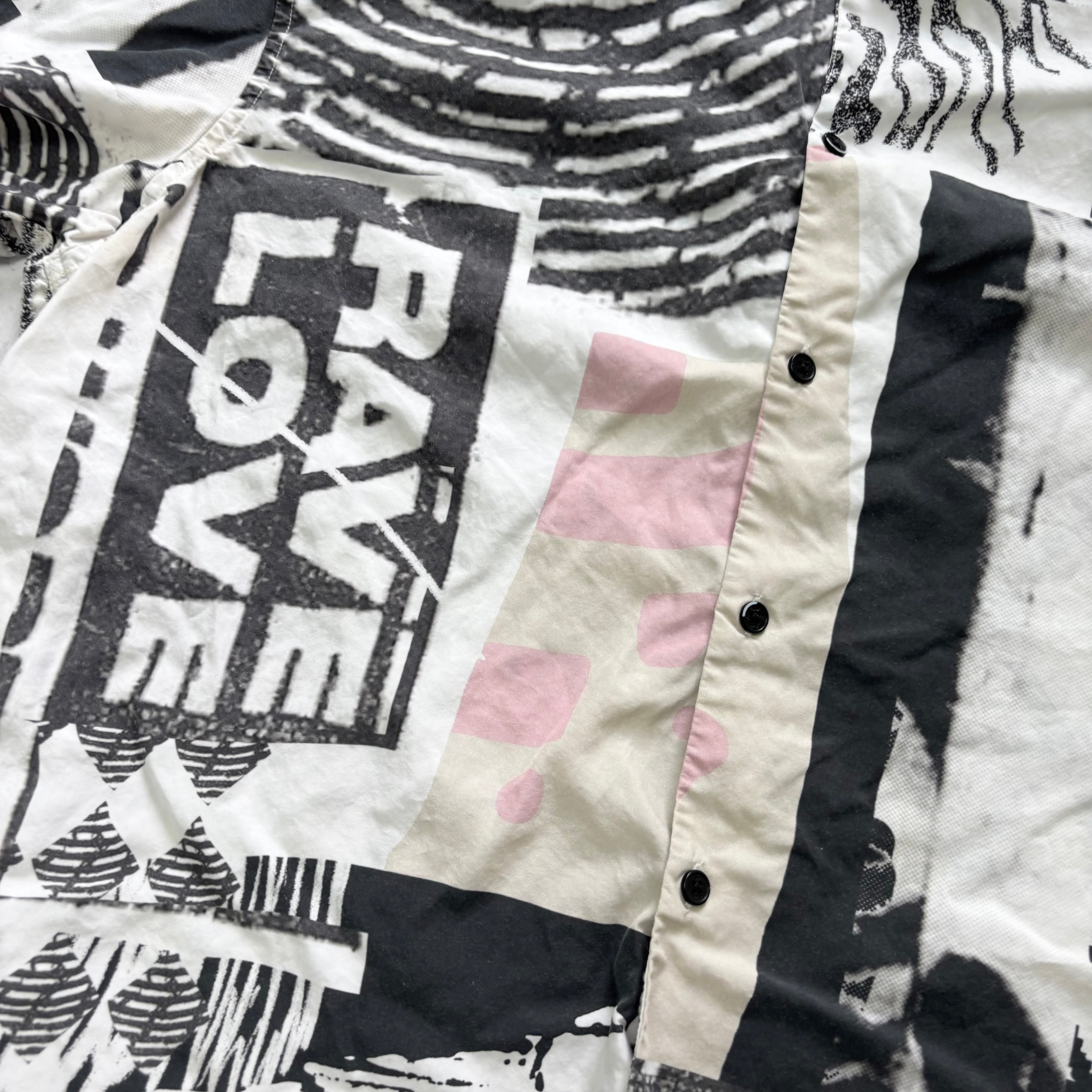 Ksubi Shirt Mens XXL White Funky Rave Short Sleeve Lyocell (E)