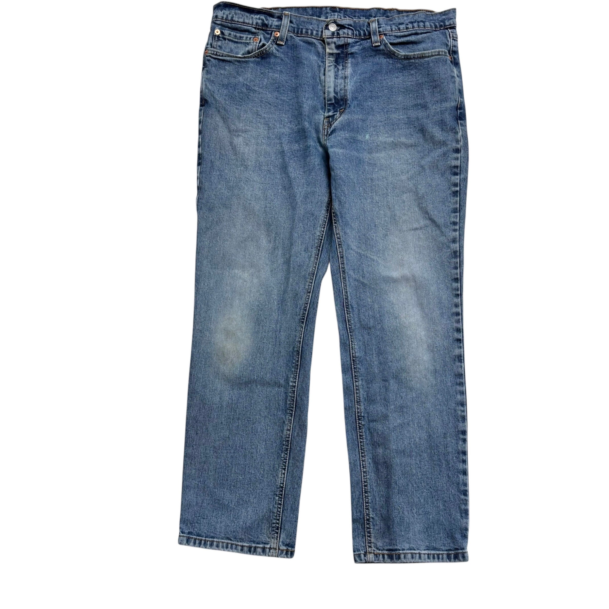 Levis 541 Jeans W38 L29 Mens Mid Blue Athletic Tapered Fit Stretch Denim (F)