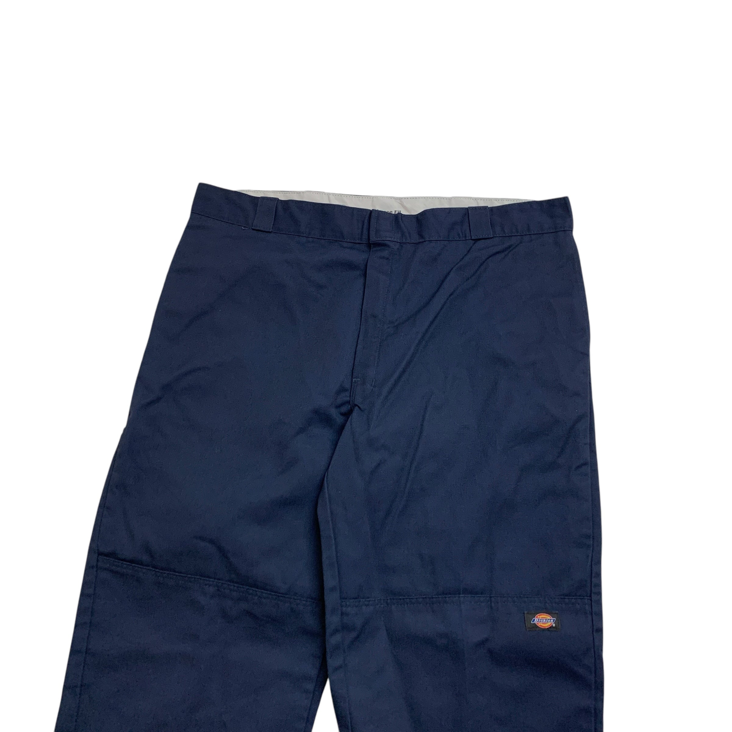 Dickies Double Knee Trousers W42 L32 Mens Blue Pants Baggy Relaxed Fit Workwear