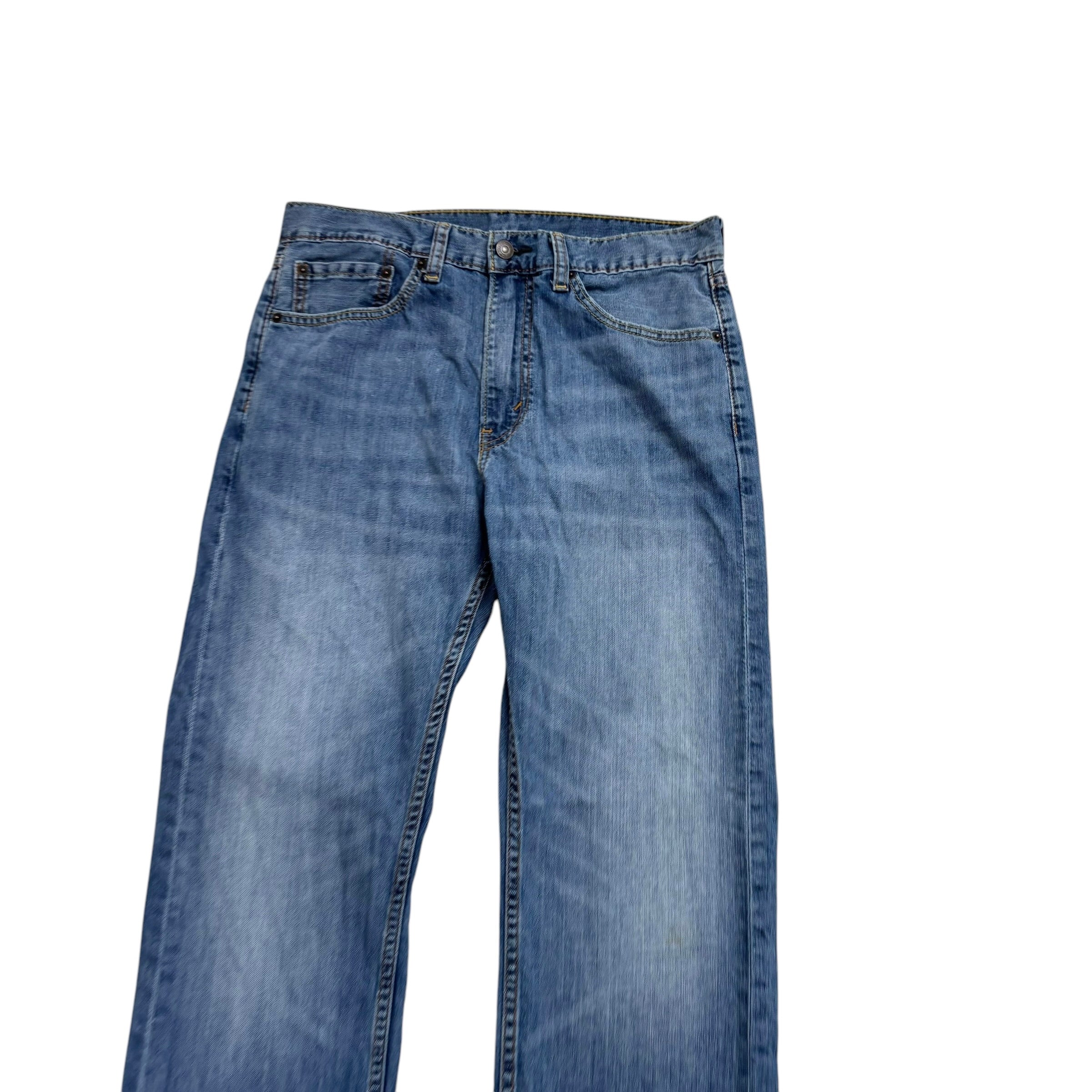 Levis 505 Jeans W32 L30 Mens Mid Blue Regular Straight Fit Denim