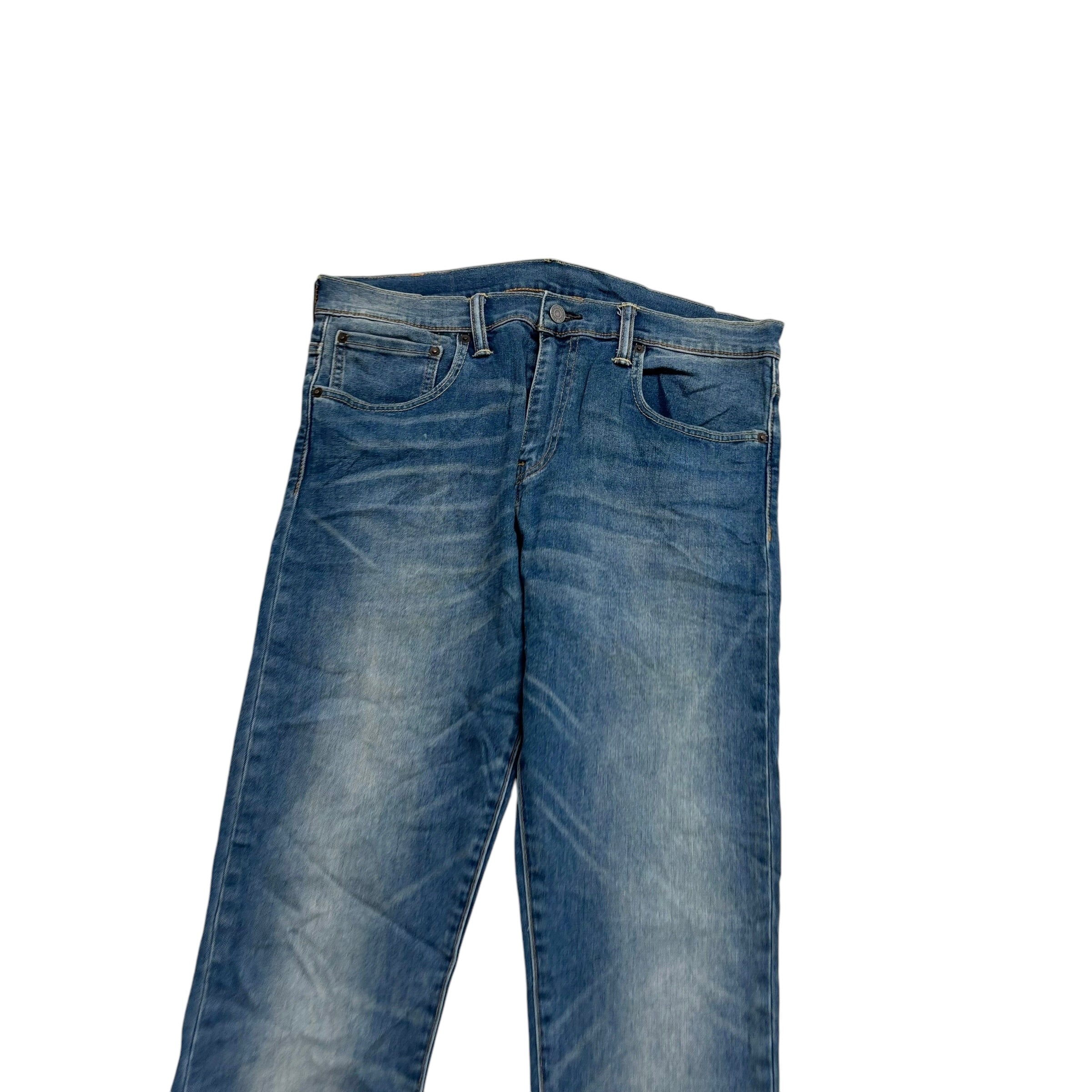 Levis 520 Jeans W32 L34 Mens Mid Blue Extreme Tapered Fit Stretch Denim (E)