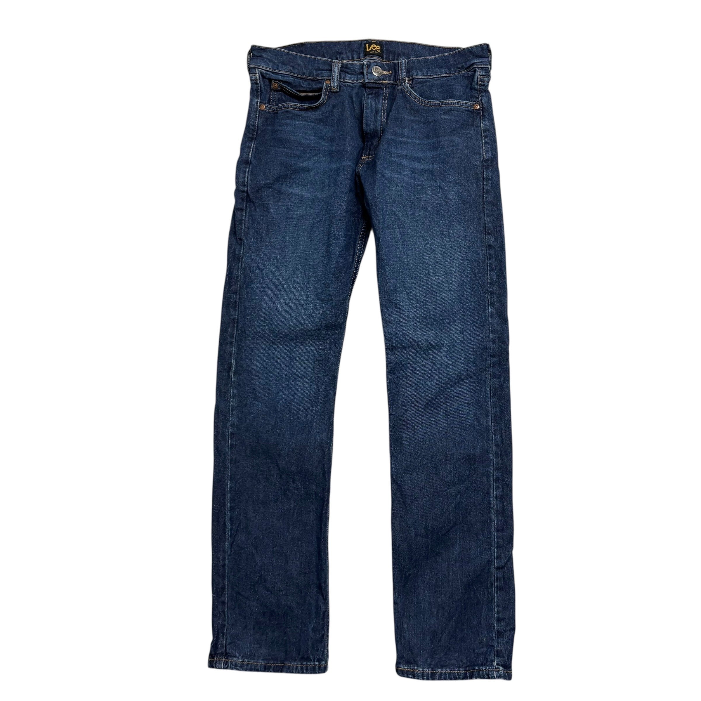Lee Jeans W30 L30 Mens Dark Blue Slim Fit Stretch Denim (E)