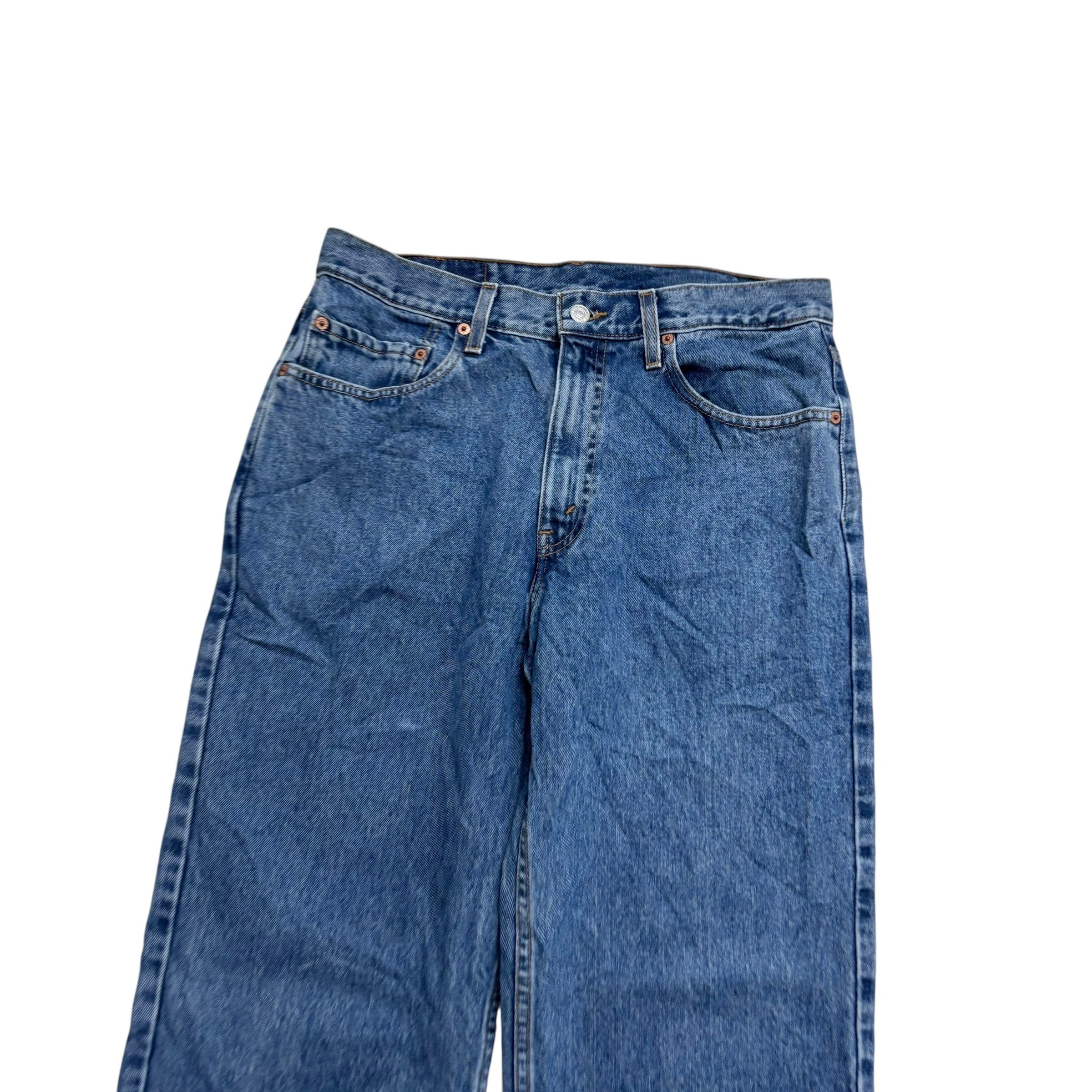 Levis 550 Jeans W32 L32 Mens Mid Blue Baggy Relaxed Straight Vintage Denim (E)