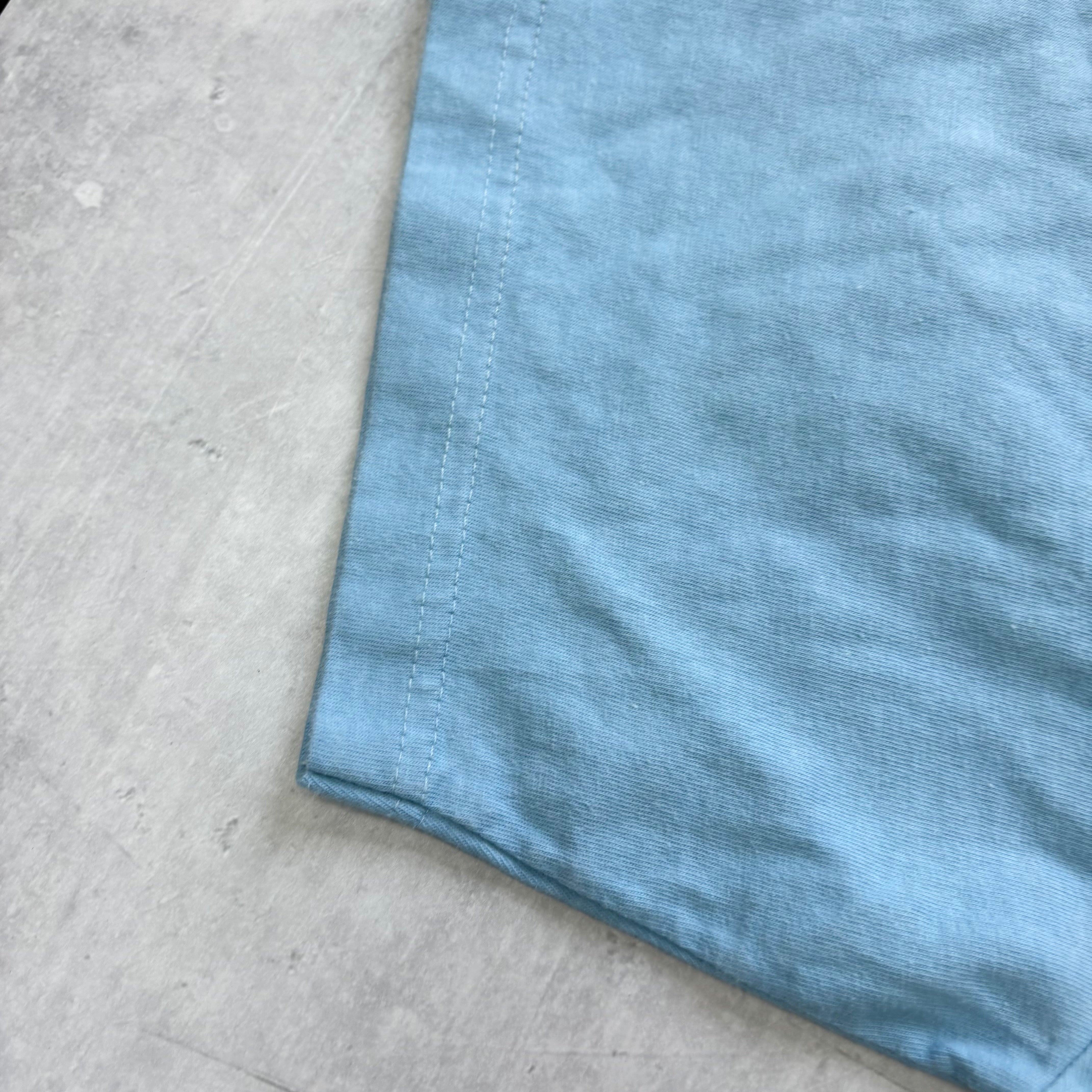 Vintage T Shirt Mens Small Blue Single Stitch Graphic Print 90s Tourist (E)