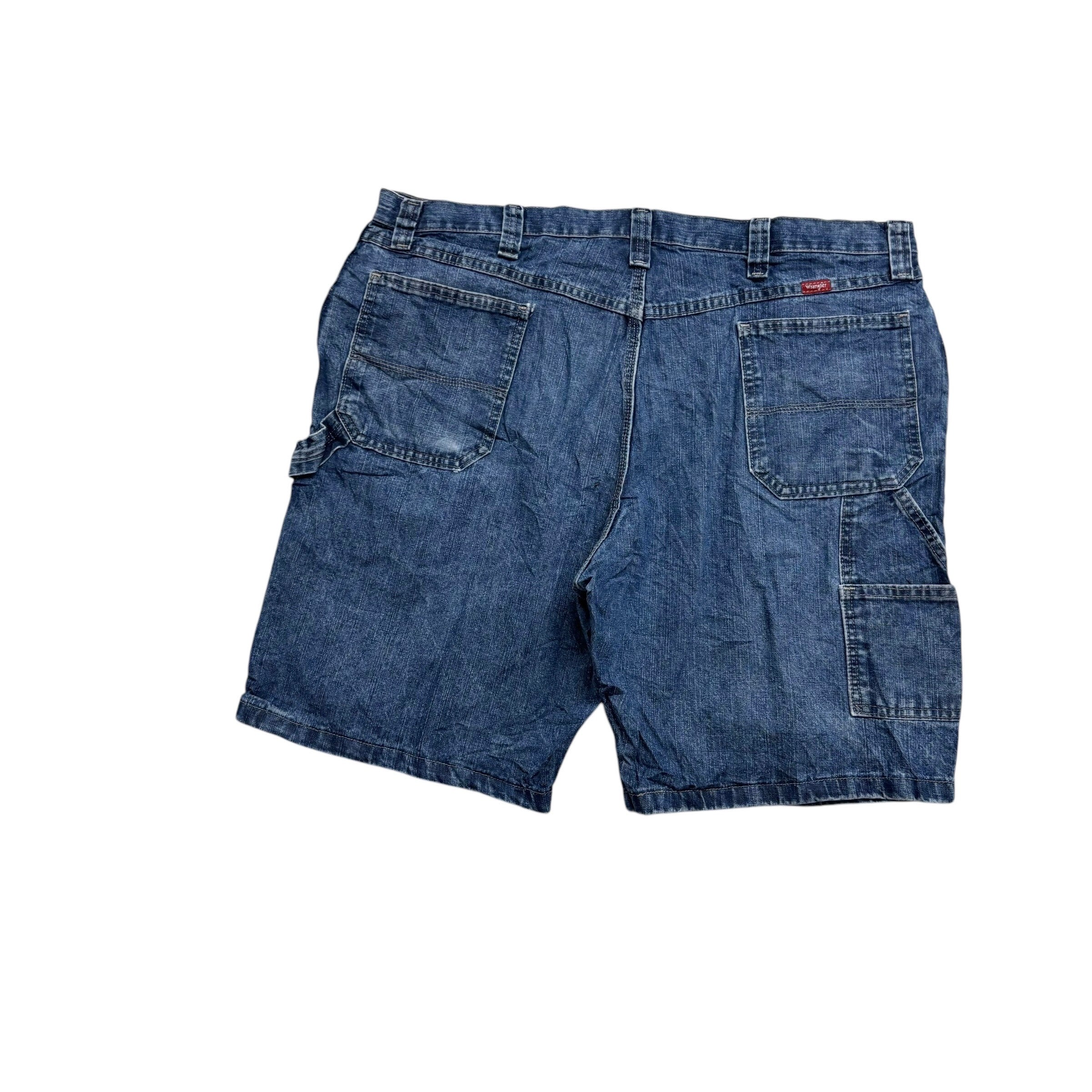 Wrangler Baggy Jorts W40 Mens Mid Blue Denim Shorts Relaxed Fit Carpenter