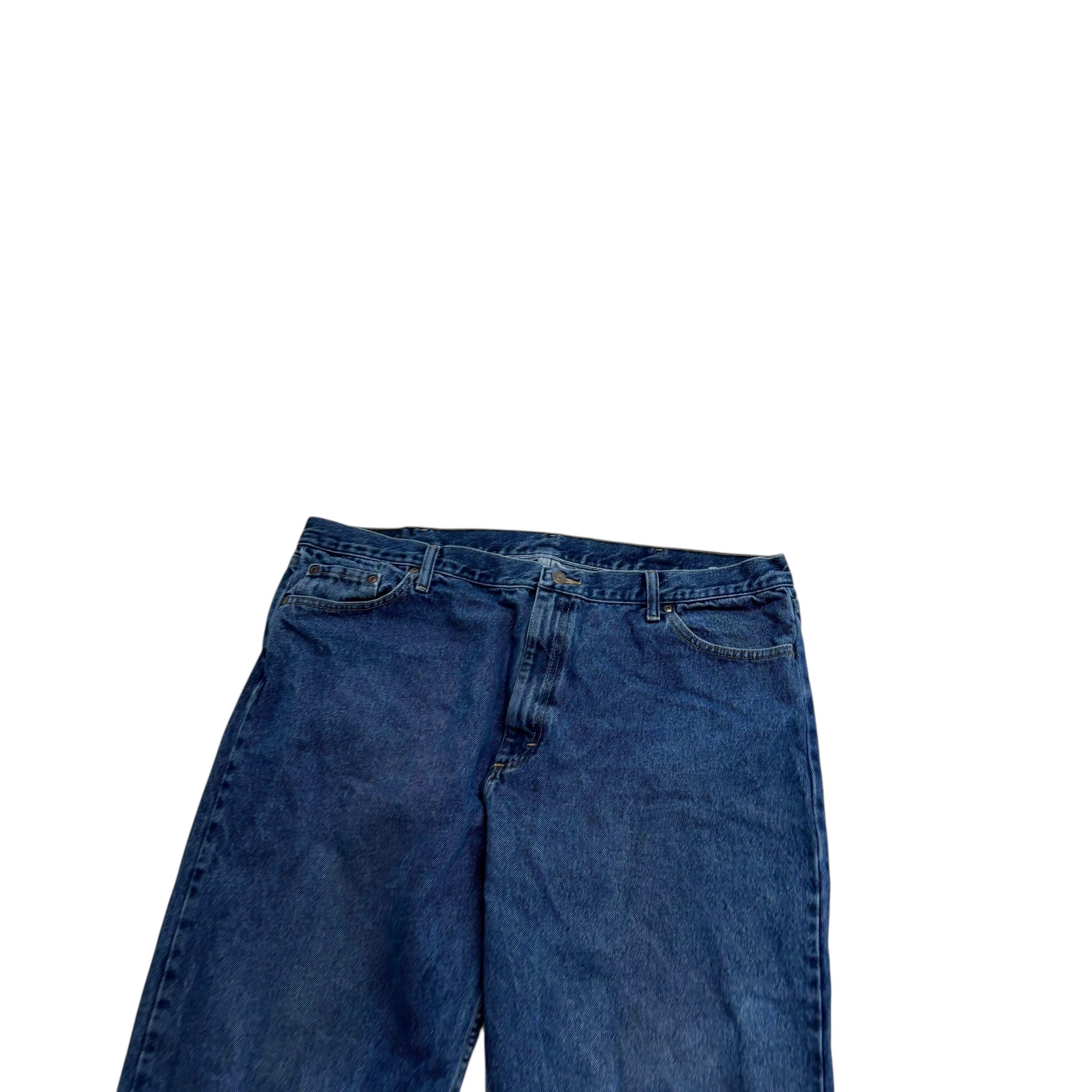 Wrangler Jeans W42 L32 Mens Mid Blue Relaxed Straight Fit Denim