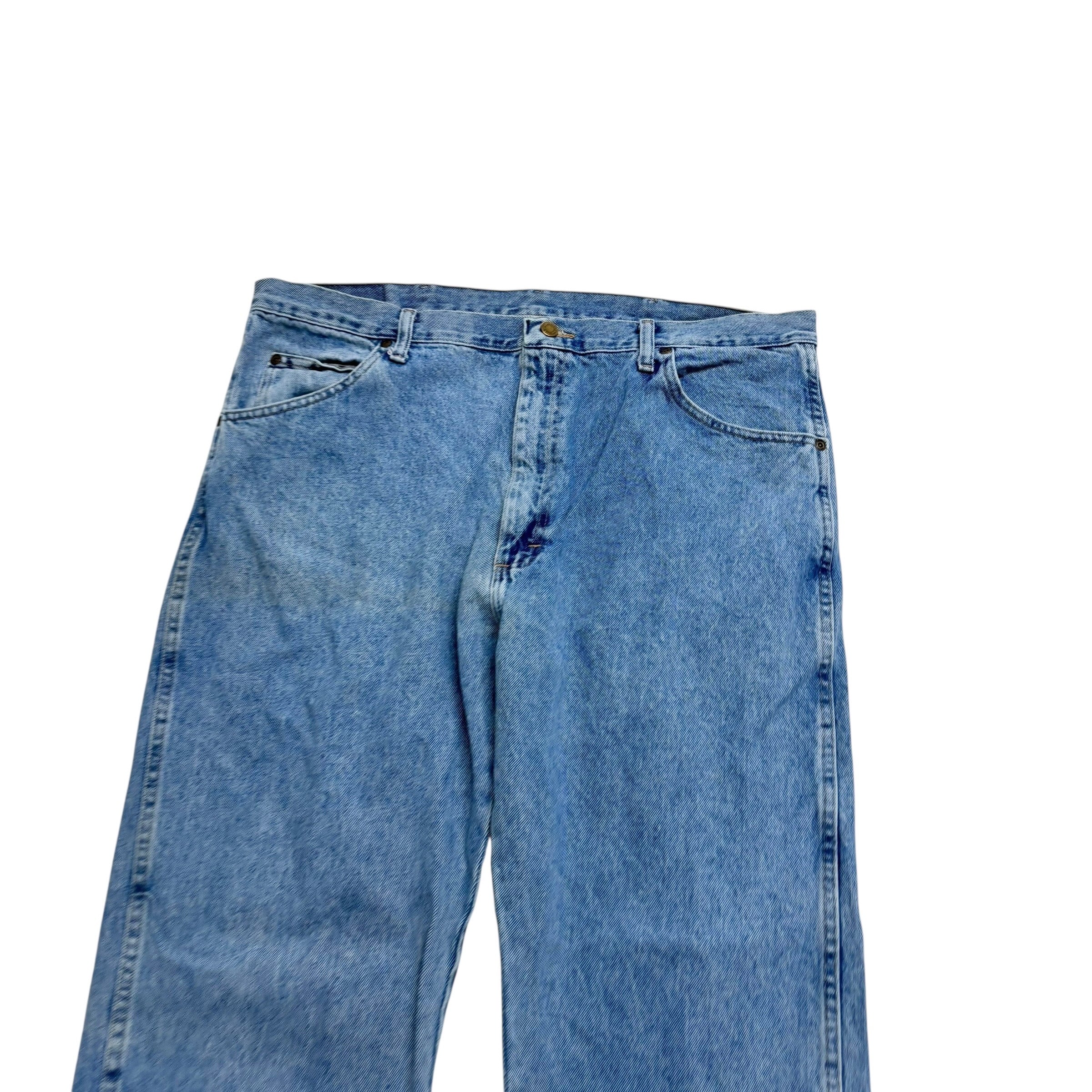 Wrangler Jeans W40 L30 Mens Light Blue Regular Straight Fit Vintage Denim