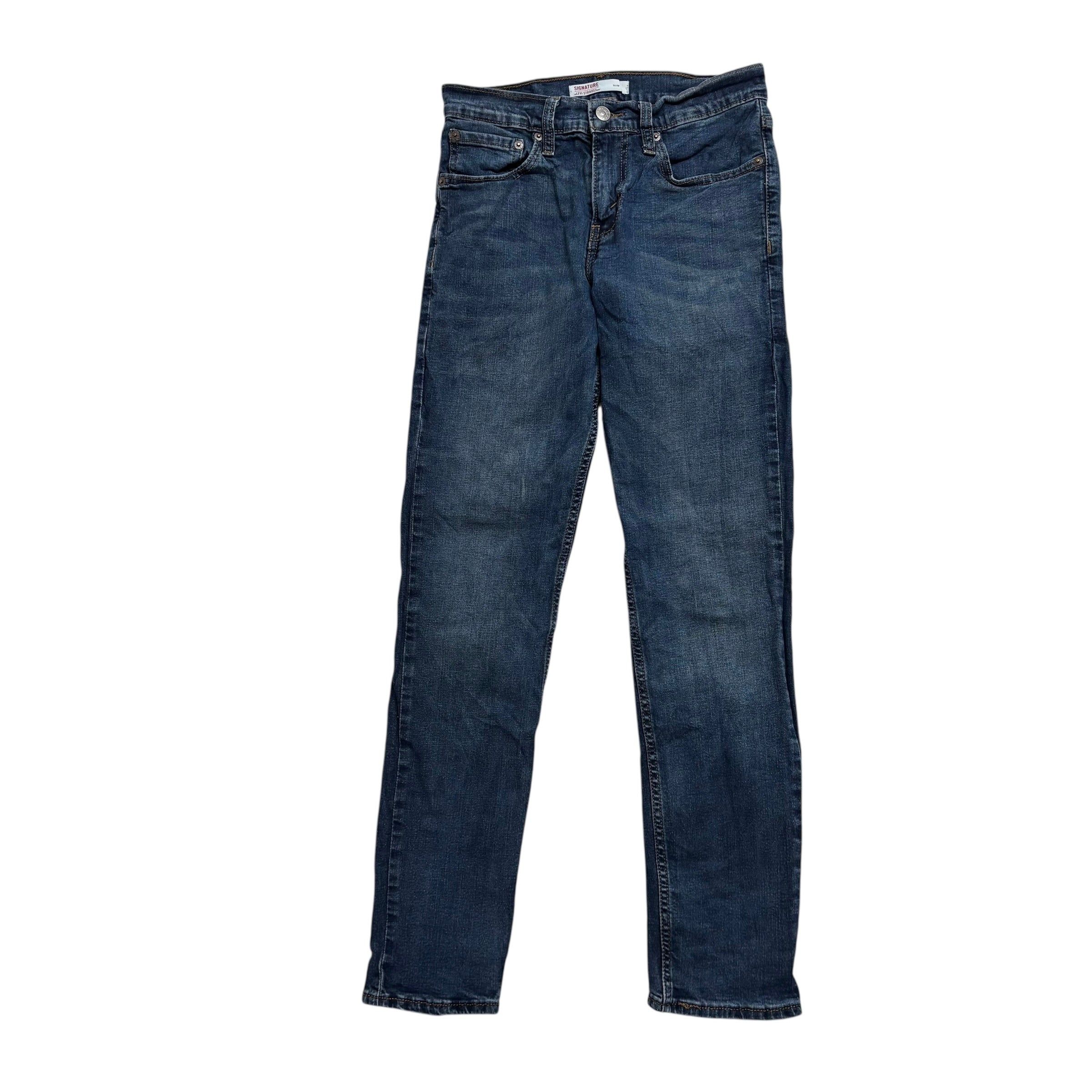 Levis Signature Jeans W28 L30 Mens Dark Blue Slim Fit Stretch Denim (E)