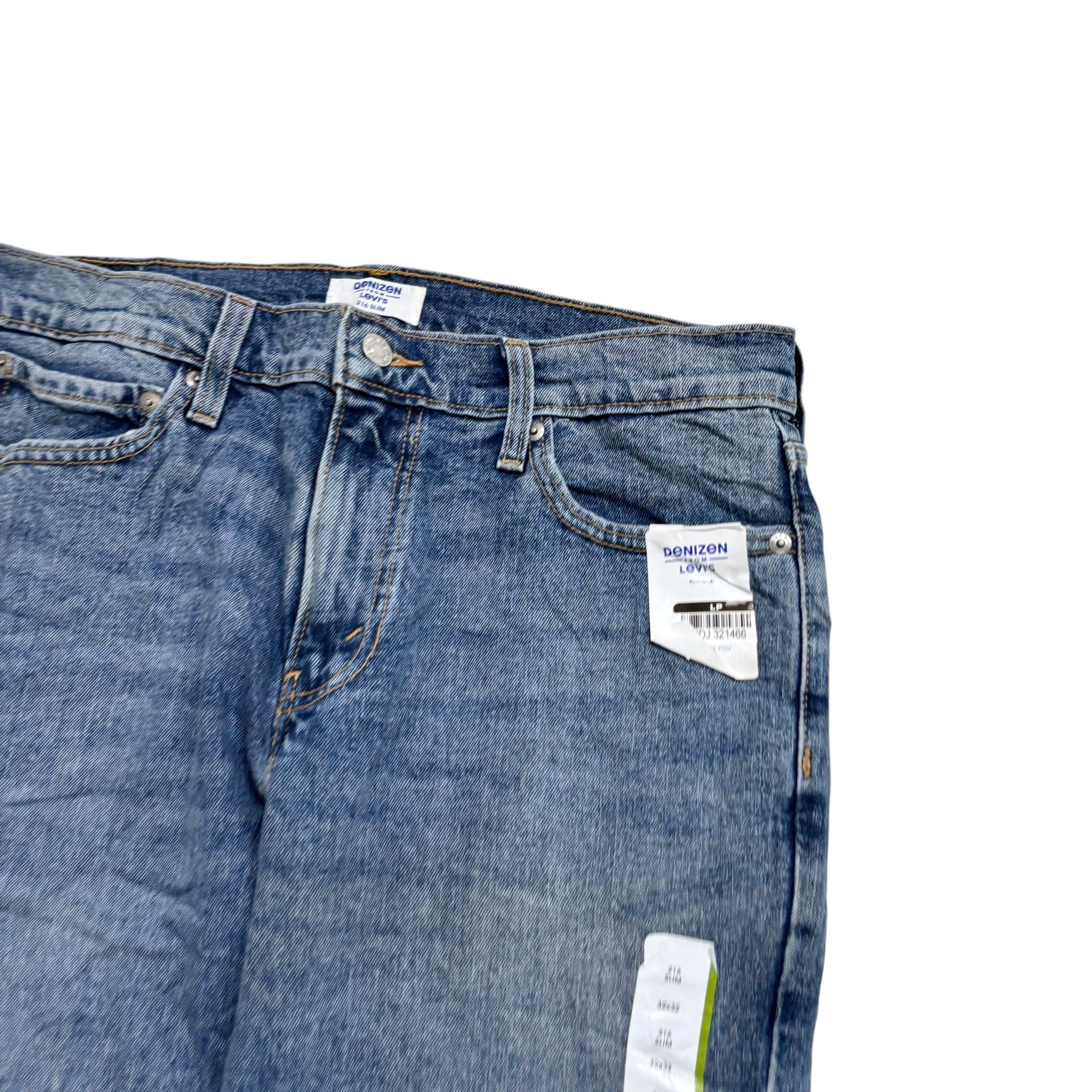 Levis Denizen Jeans W32 L32 Mens Mid Blue Slim Fit Stretch Denim (E)