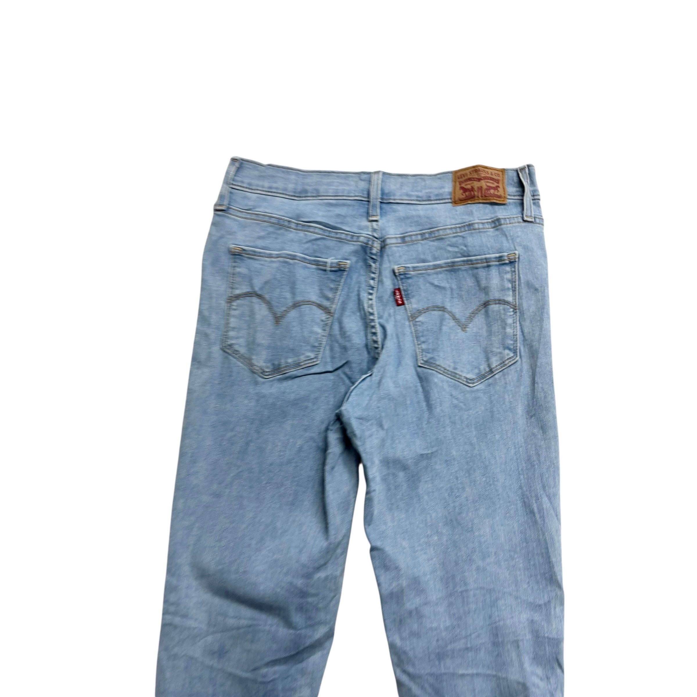 Levis 720 Jeans W28 L30 Womens High Rise Super Skinny Light Blue Stretch (E)