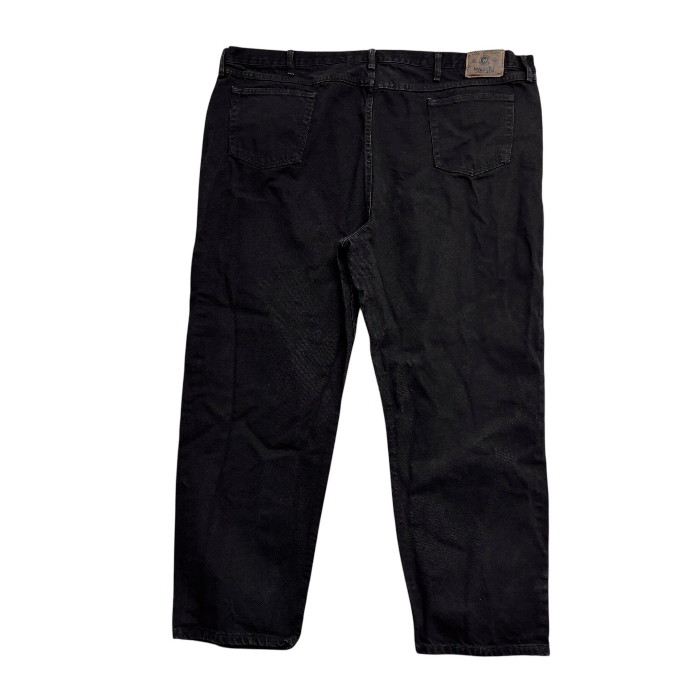 Wrangler Jeans W50 L30 Mens Black Relaxed Straight Fit Denim (E)