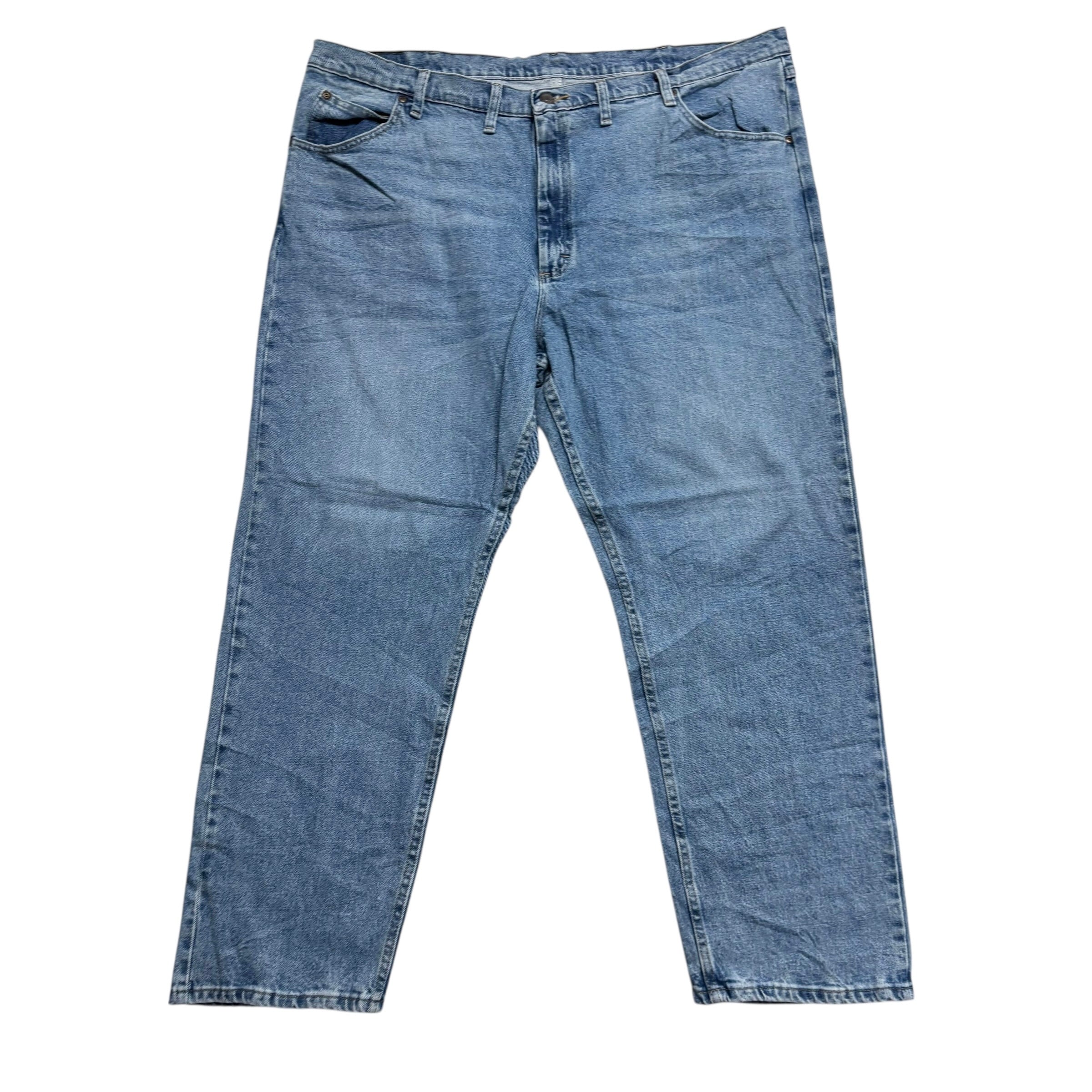 Wrangler Jeans W46 L30 Mens Light Blue Relaxed Straight Fit Denim (E)