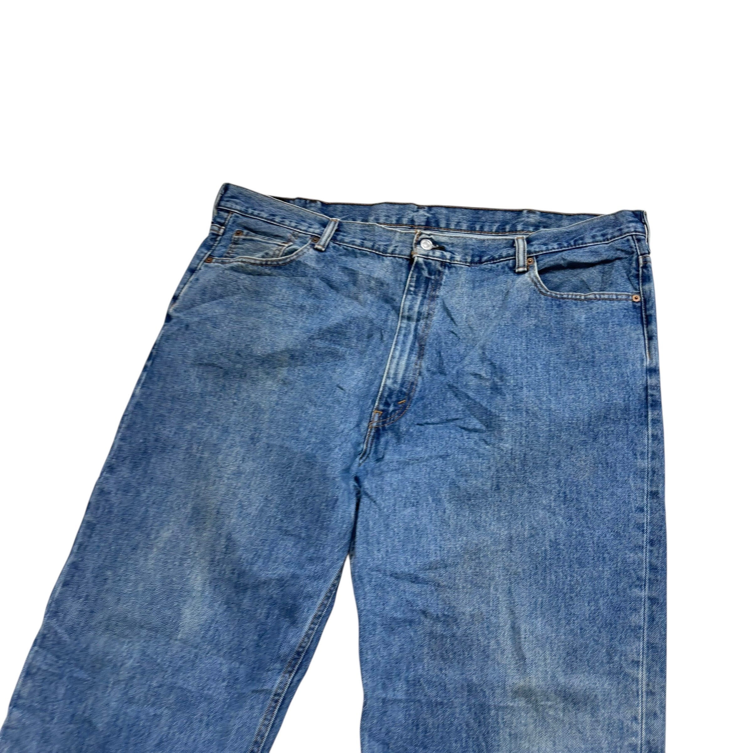 Levis 550 Jeans W46 L32 Mens Mid Blue Baggy Relaxed Straight Fit Denim (F)
